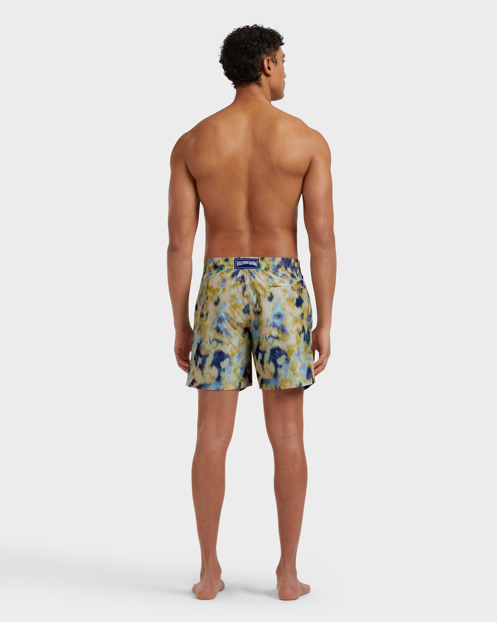 Silk Swim Shorts Blurred Nymphea - Green Macaroon / Vilebrequin On sale