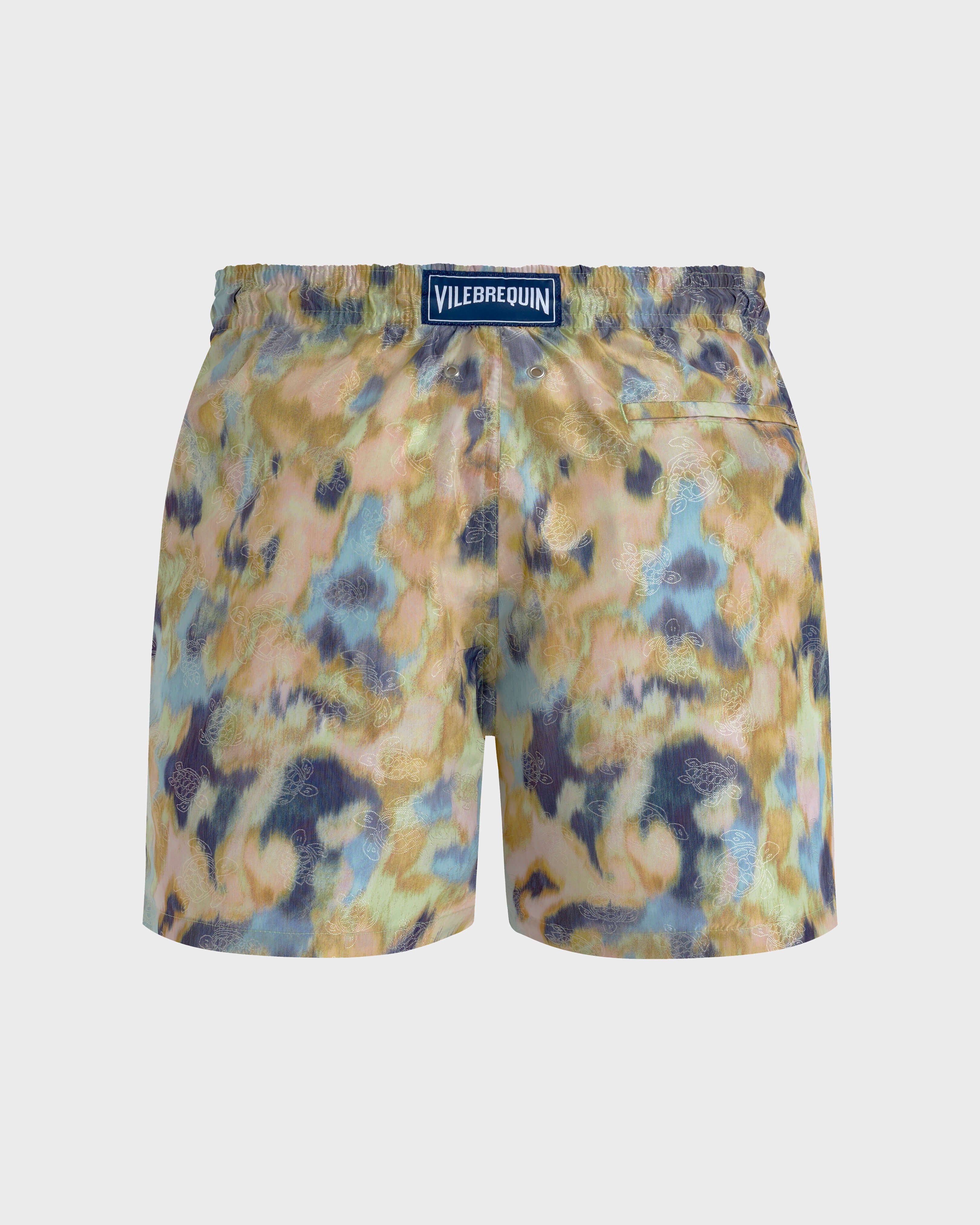 Silk Swim Shorts Blurred Nymphea - Green Macaroon / Vilebrequin On sale
