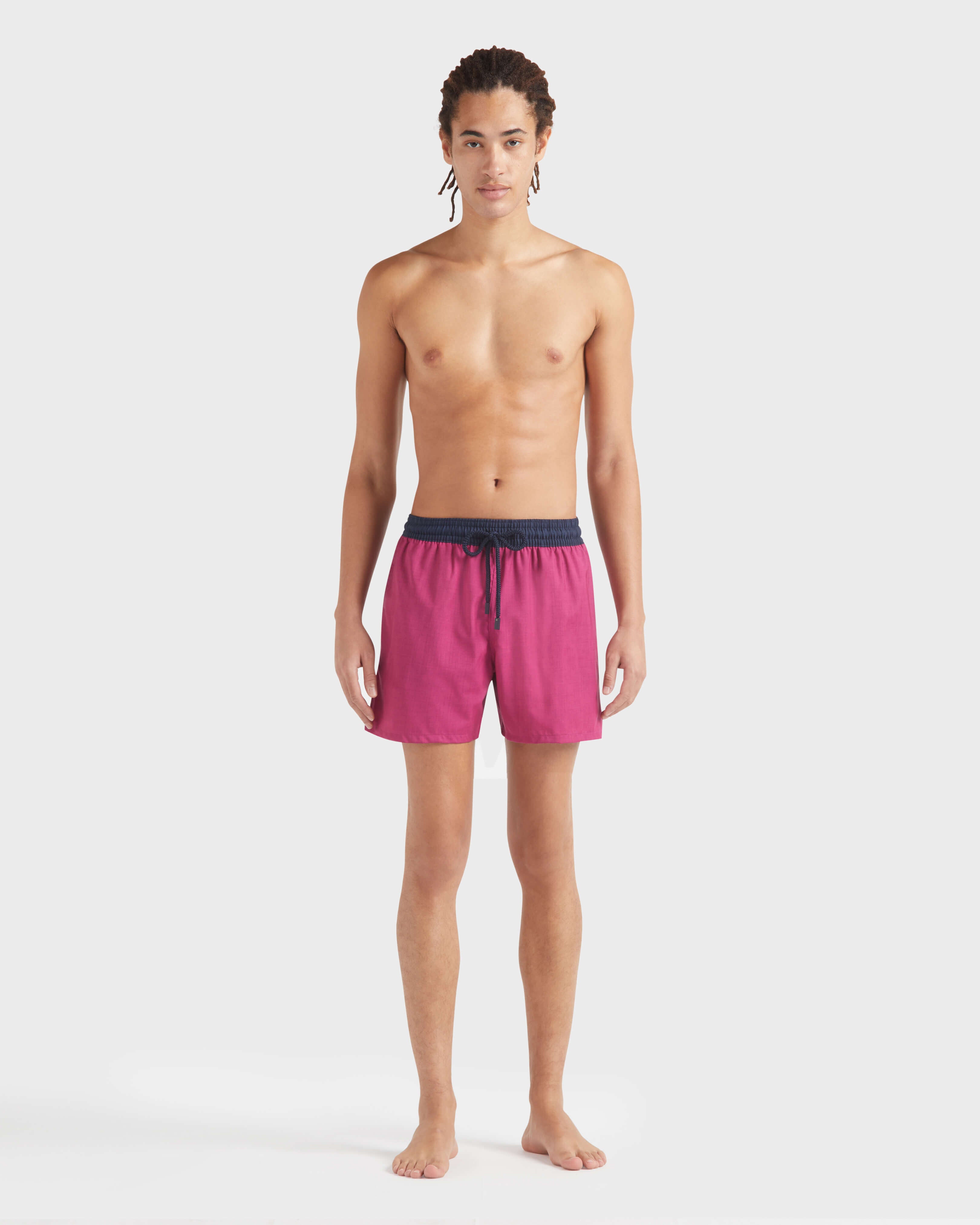 Wool Swim Shorts - Red Crimson purple Site | MGUU3L51 / Vilebrequin US
