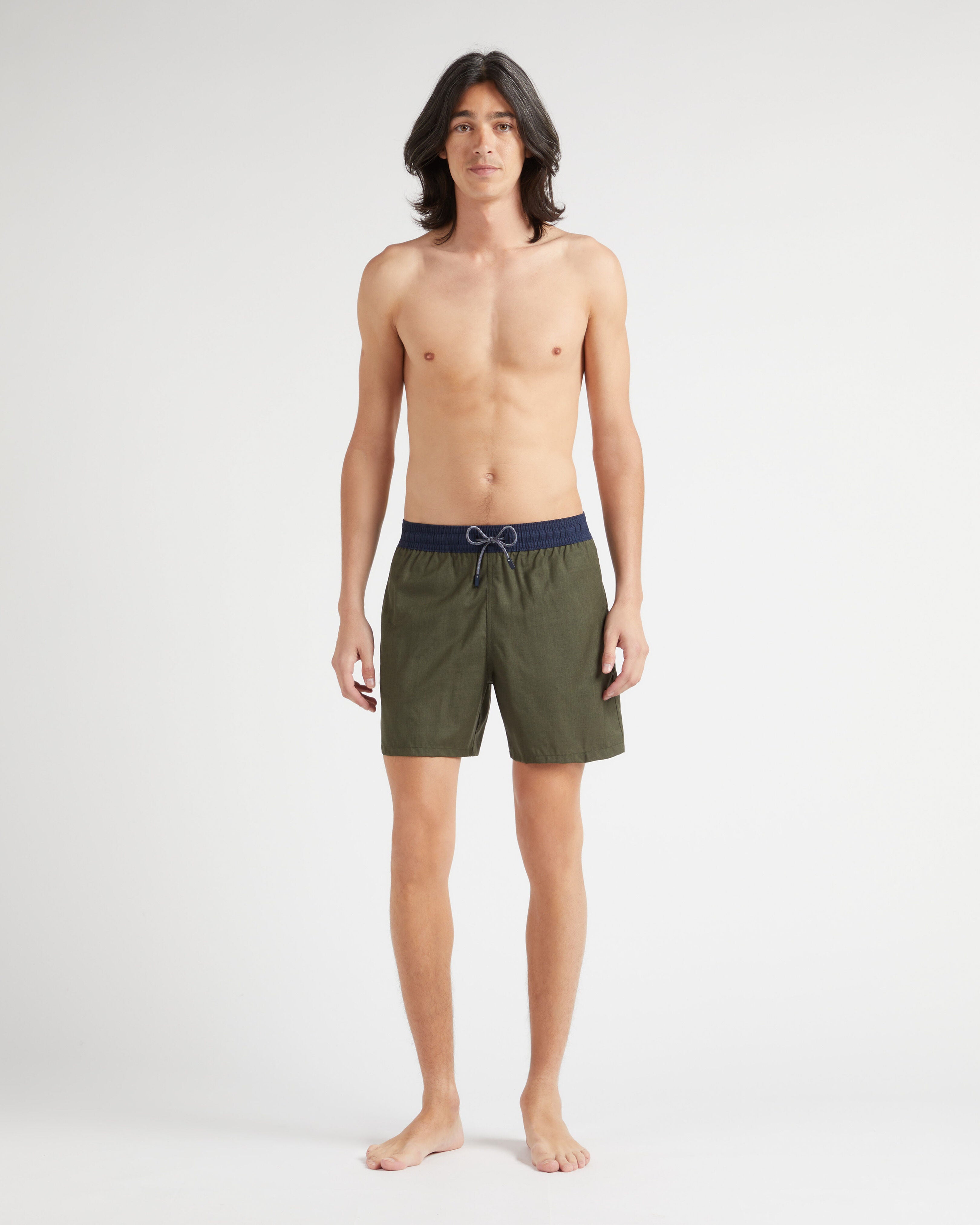 Swim Shorts Bicolore - Green Olive heather Swimwear / Vilebrequin On sale
