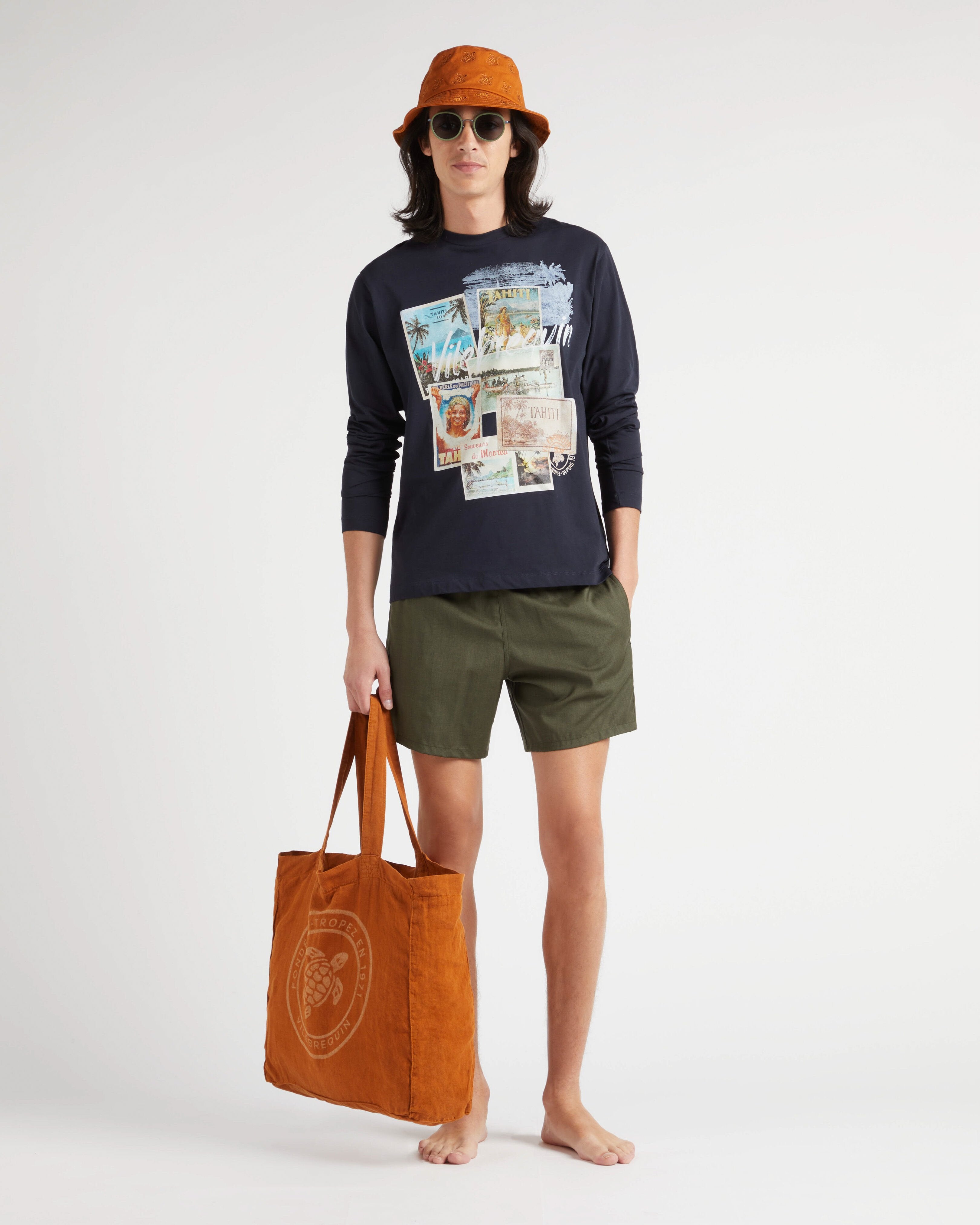 Swim Shorts Bicolore - Green Olive heather Swimwear / Vilebrequin On sale