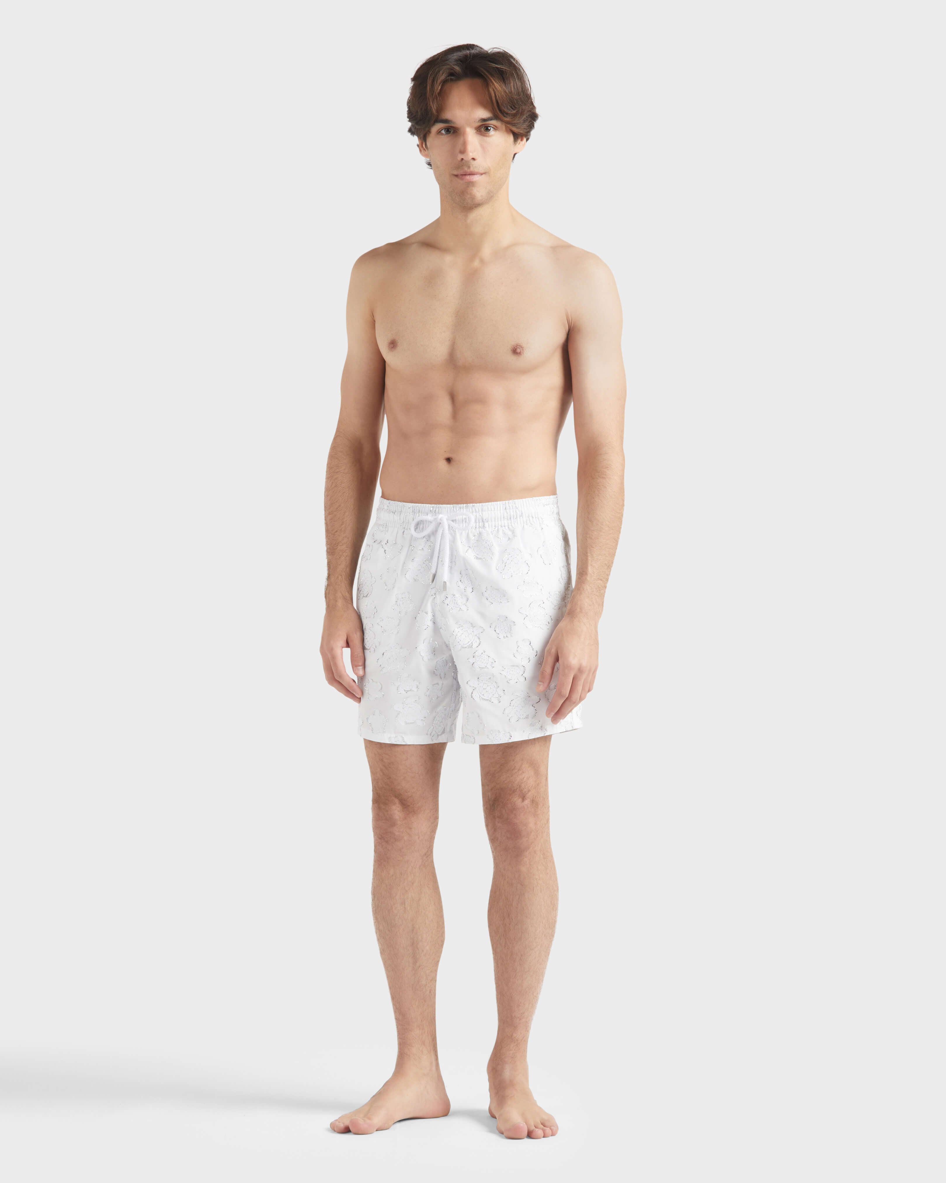 Swim shorts Ronde des tortues Jacquard - White / Vilebrequin Outlet