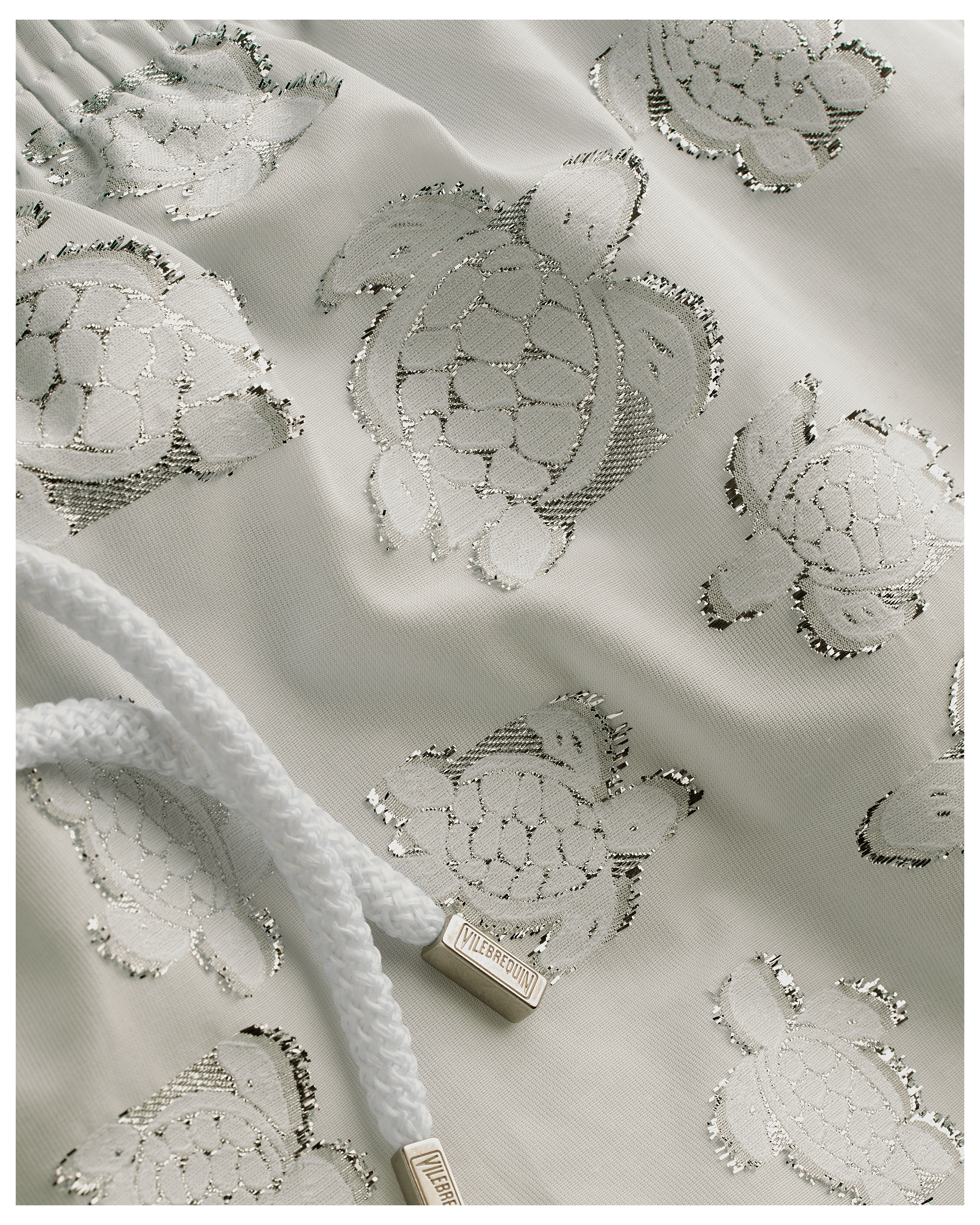 Swim shorts Ronde des tortues Jacquard - White / Vilebrequin Outlet