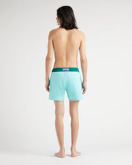 Stretch Swim Shorts Flat Belt Color Block - Blue Lagoon / Vilebrequin On sale