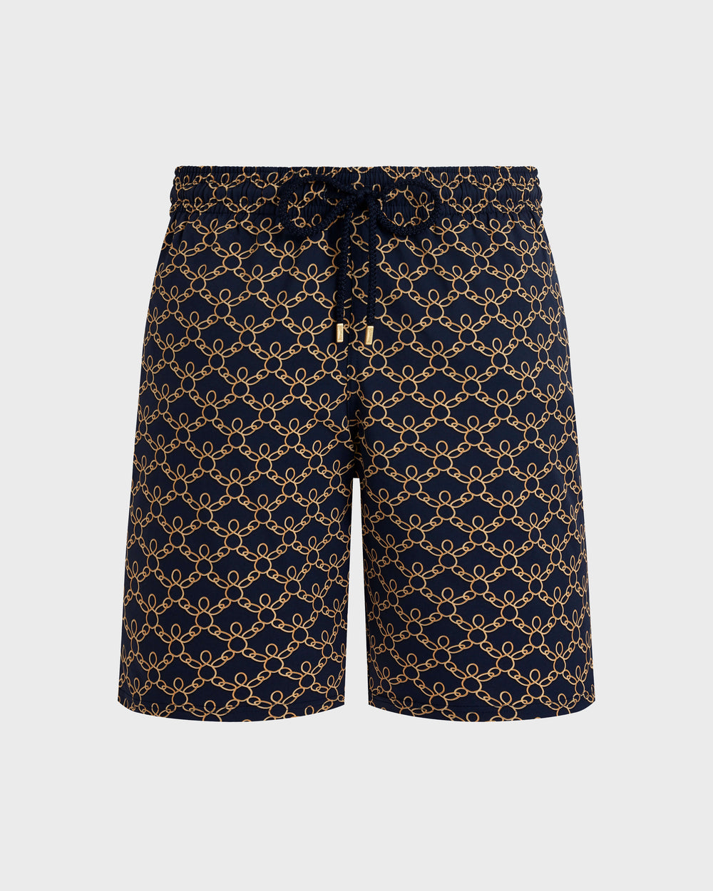 Long Stretch Swim Shorts Turtles Chain - Blue Navy / Vilebrequin US