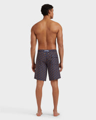 Long Swim Shorts Micro Ronde Des Tortues - Orange Vitamin / Vilebrequin New