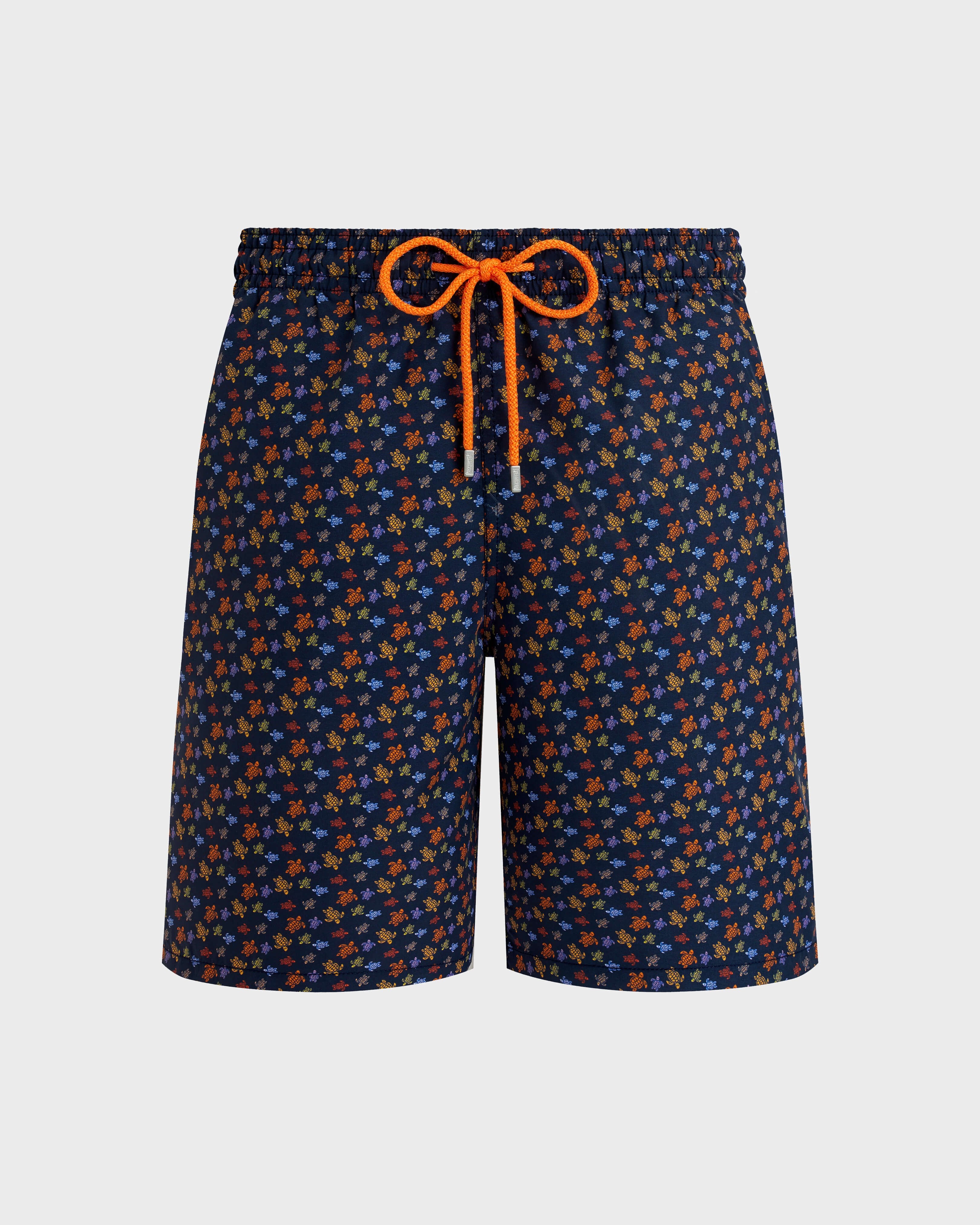 Long Swim Shorts Micro Ronde Des Tortues - Orange Vitamin / Vilebrequin New