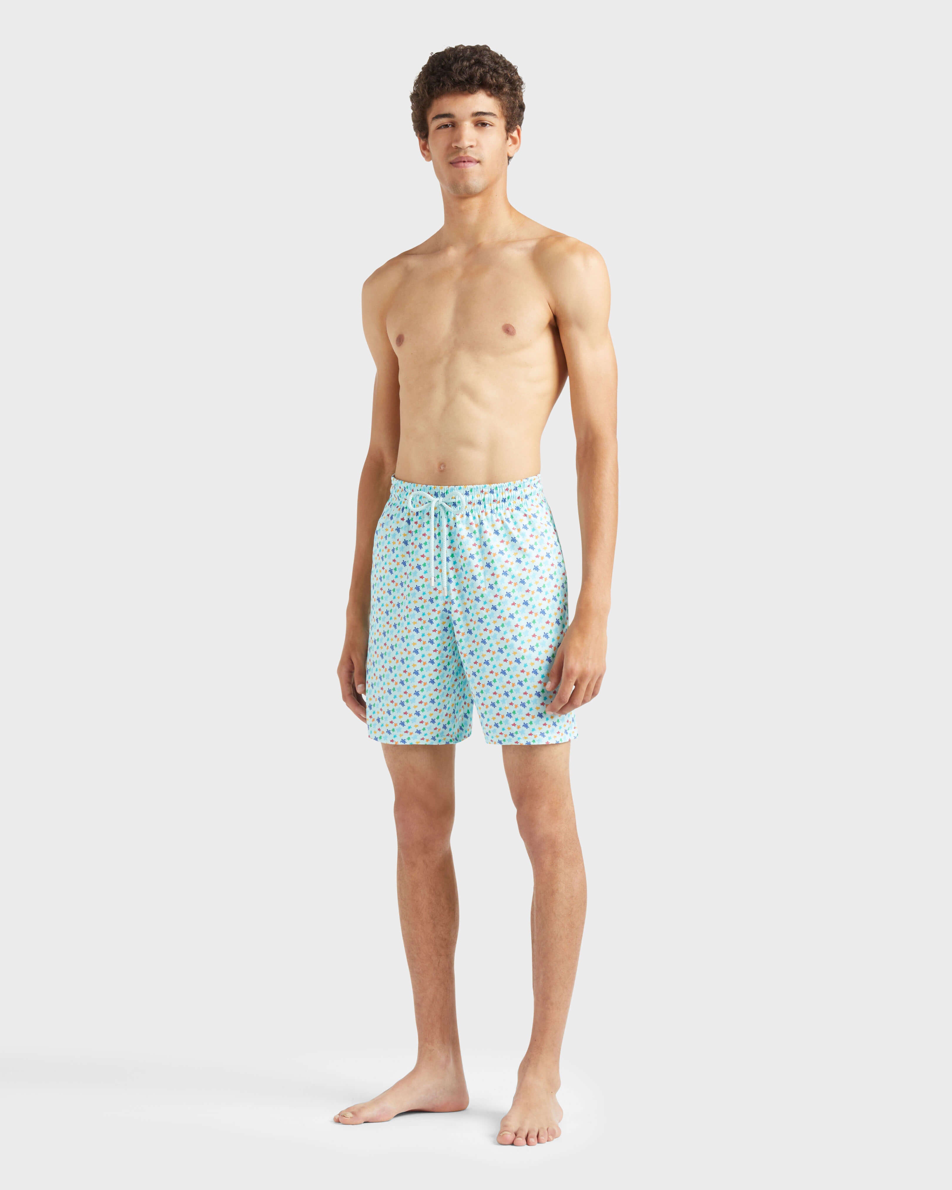 Long Stretch Swim shorts Micro Ronde Des Tortues Rainbow - Blue Pacific / Vilebrequin Sale