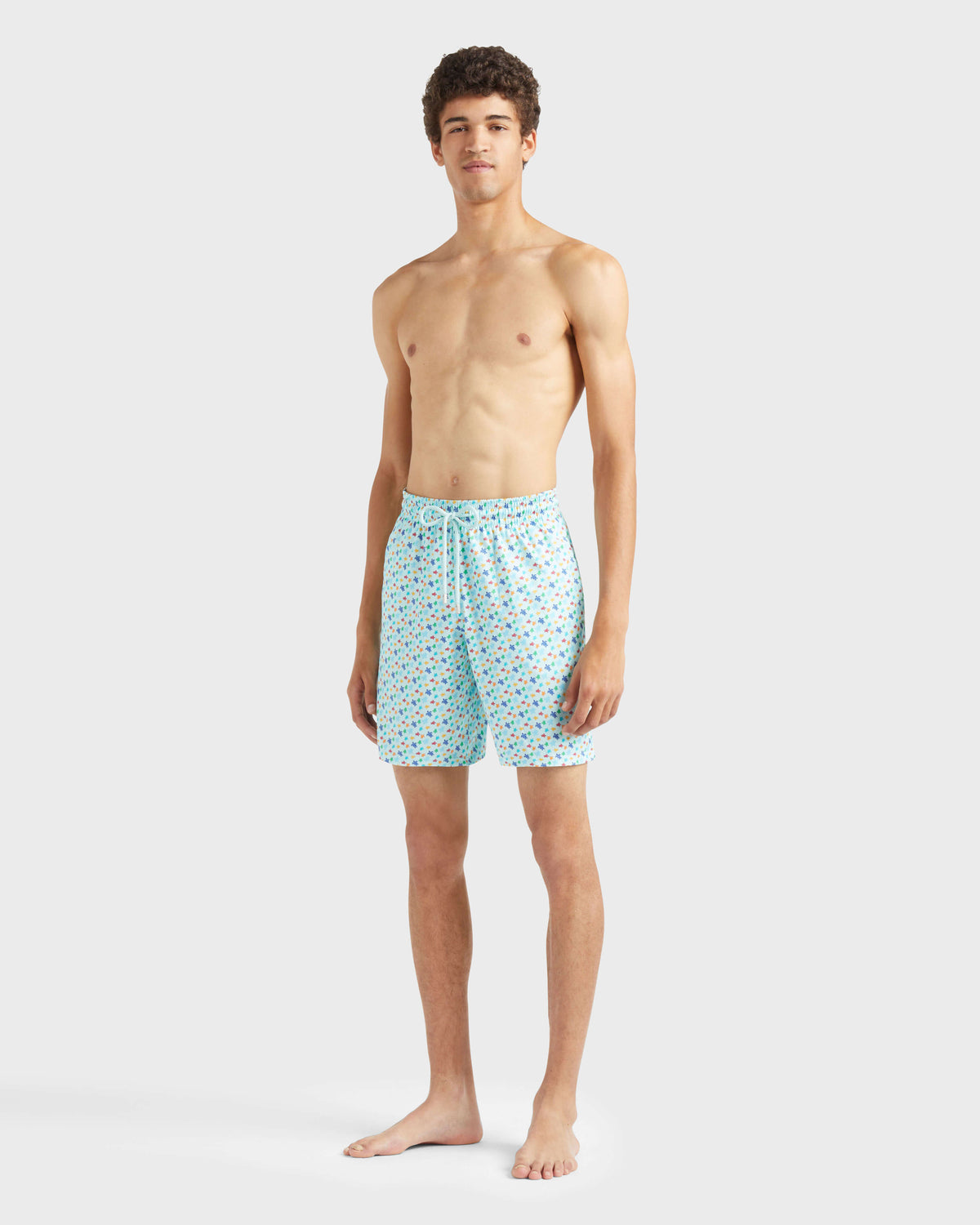 Long Stretch Swim shorts Micro Ronde Des Tortues Rainbow - Blue Pacific / Vilebrequin Sale