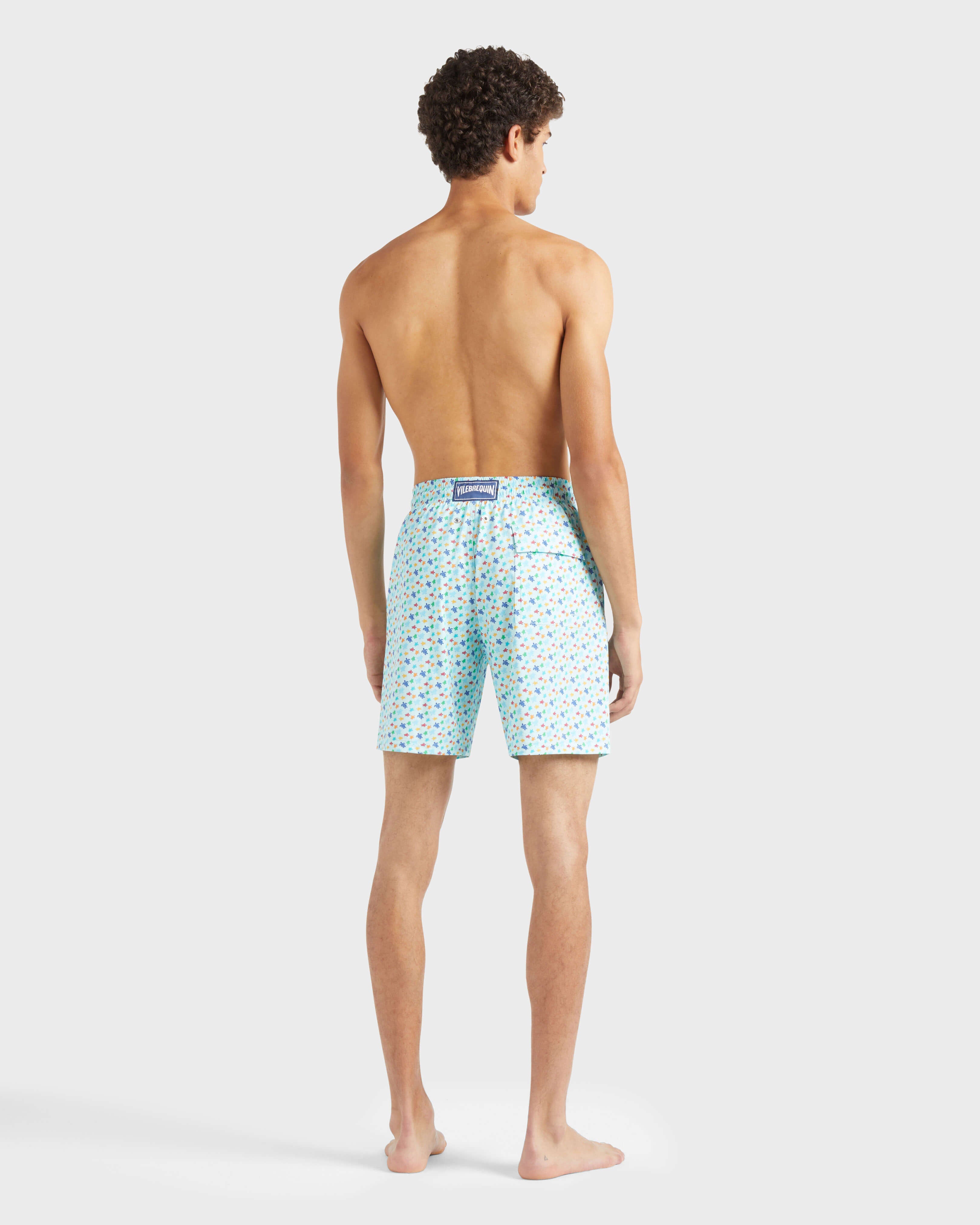 Long Stretch Swim shorts Micro Ronde Des Tortues Rainbow - Blue Pacific / Vilebrequin Sale