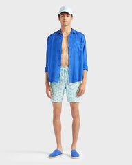 Long Stretch Swim shorts Micro Ronde Des Tortues Rainbow - Blue Pacific / Vilebrequin Sale