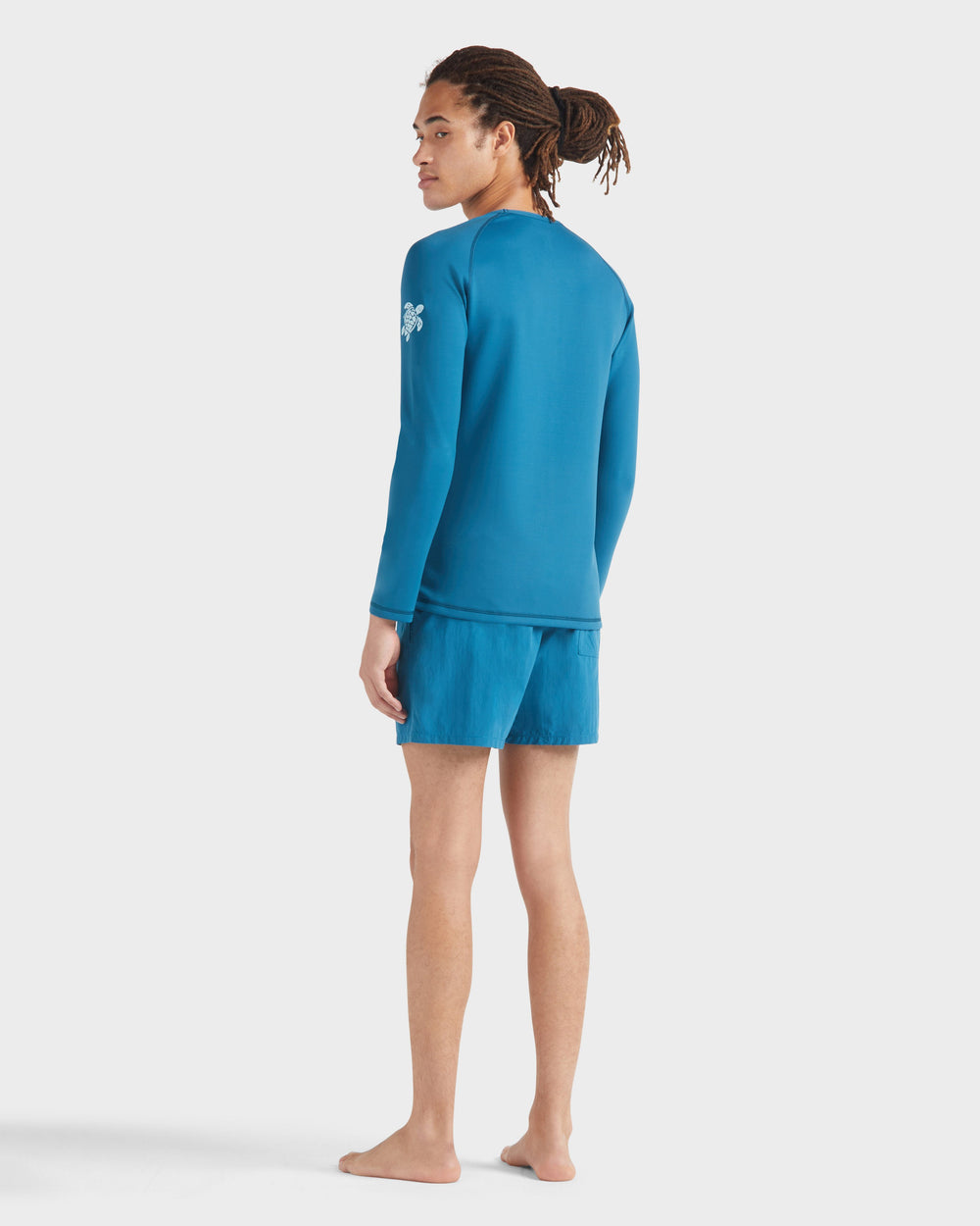 Long Sleeves Rashguard Solid - Blue Peacock / Vilebrequin On sale