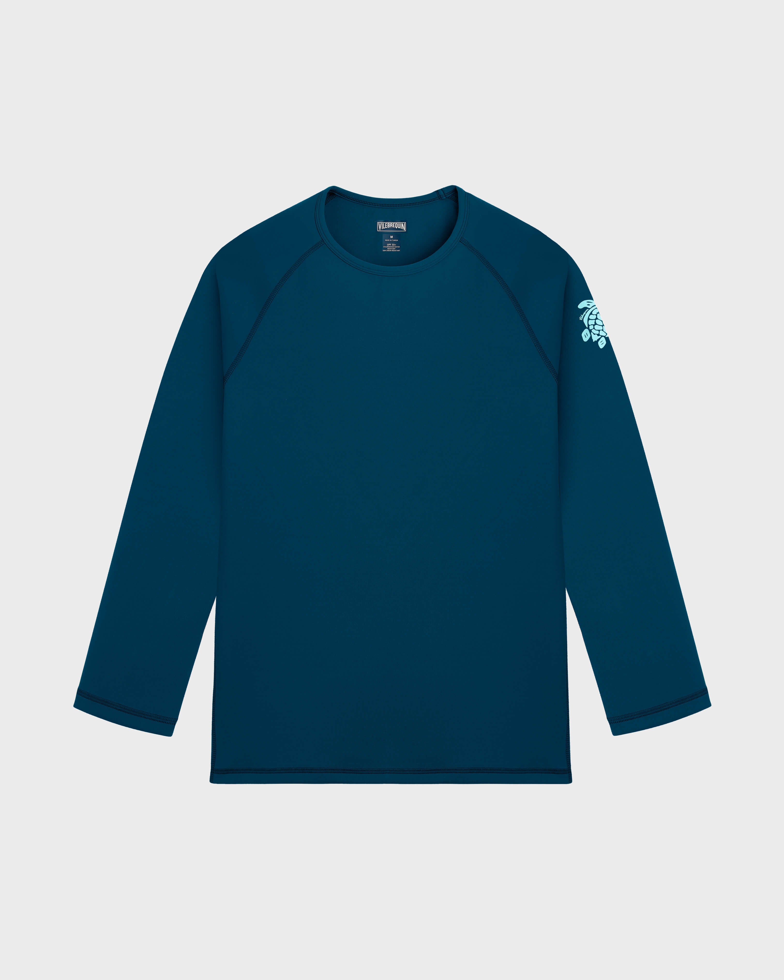 Long Sleeves Rashguard Solid - Blue Peacock / Vilebrequin On sale