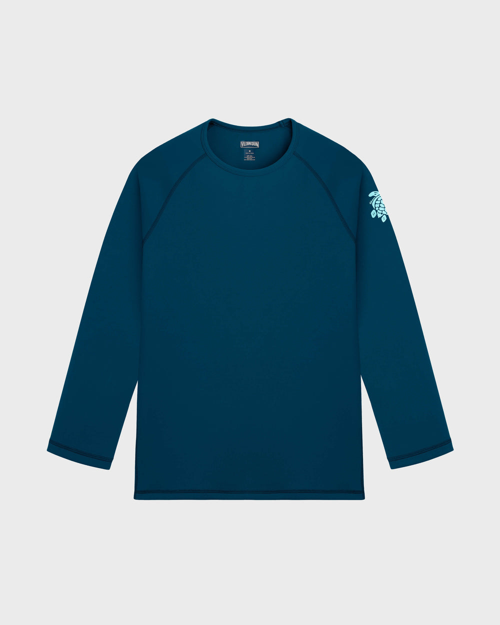 Long Sleeves Rashguard Solid - Blue Peacock / Vilebrequin On sale