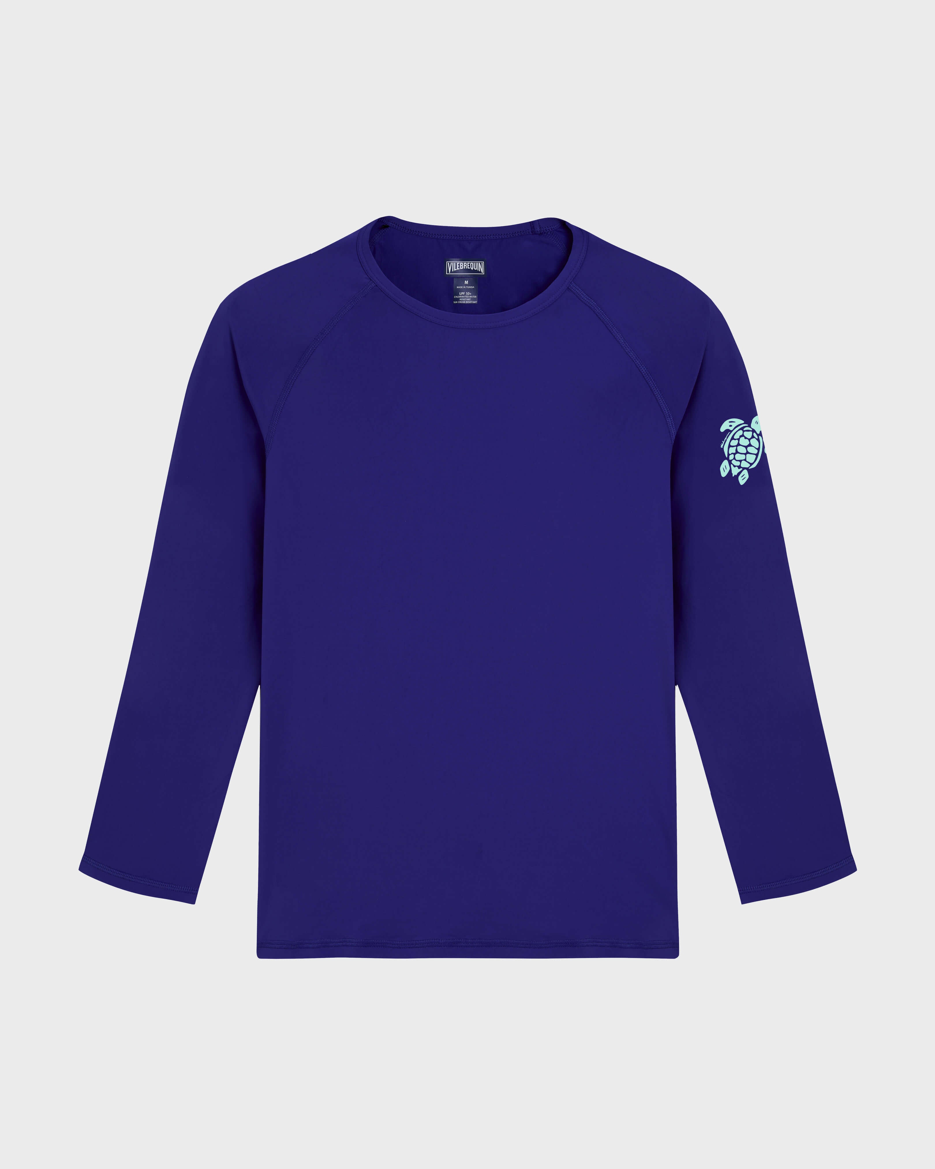 UV Protection Long Sleeves Rashguard Turtle - Blue Versailles / Vilebrequin Outlet