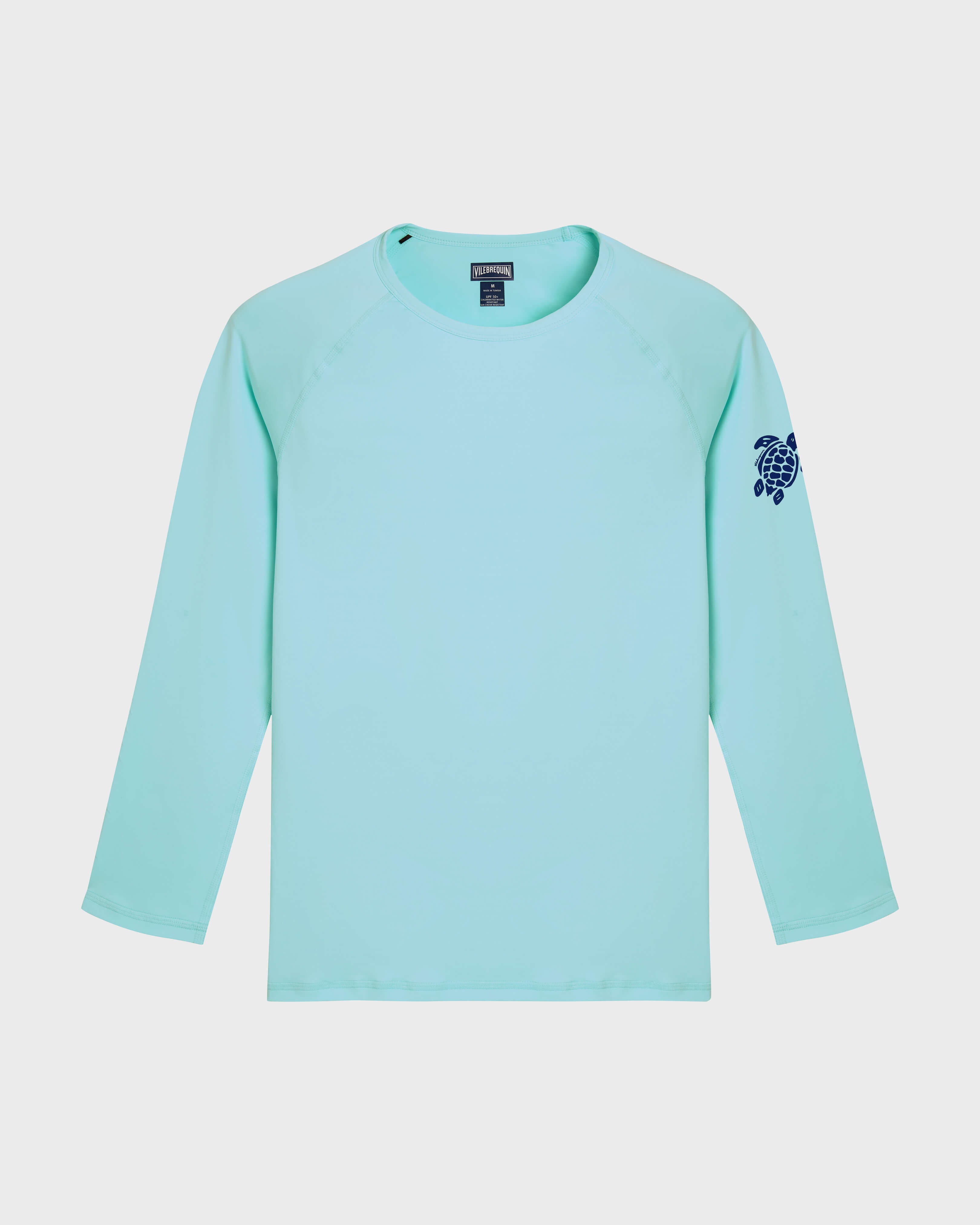UV Protection Long Sleeves Rashguard Turtle - Blue Oxygene / Vilebrequin US