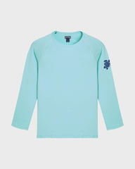 UV Protection Long Sleeves Rashguard Turtle - Blue Oxygene / Vilebrequin US