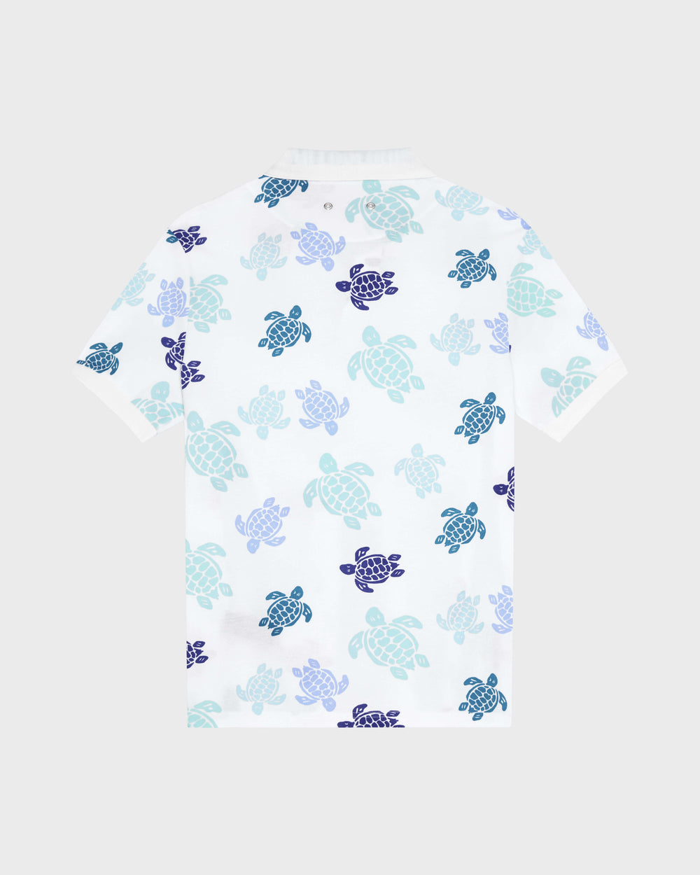 Cotton Pique Polo Ronde des Tortues Multicolores - White / Vilebrequin On sale