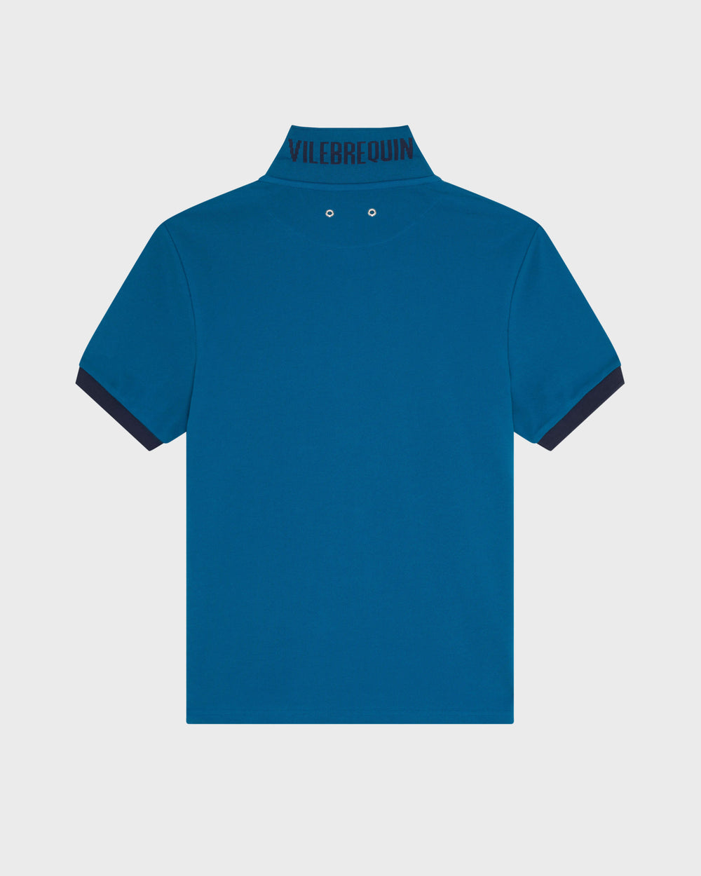 Cotton Pique Polo Shirt Solid - Blue Peacock / Vilebrequin Discount