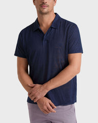 Linen Jersey Polo Shirt Solid | Site Vilebrequin | PYRE9O00 / Vilebrequin US