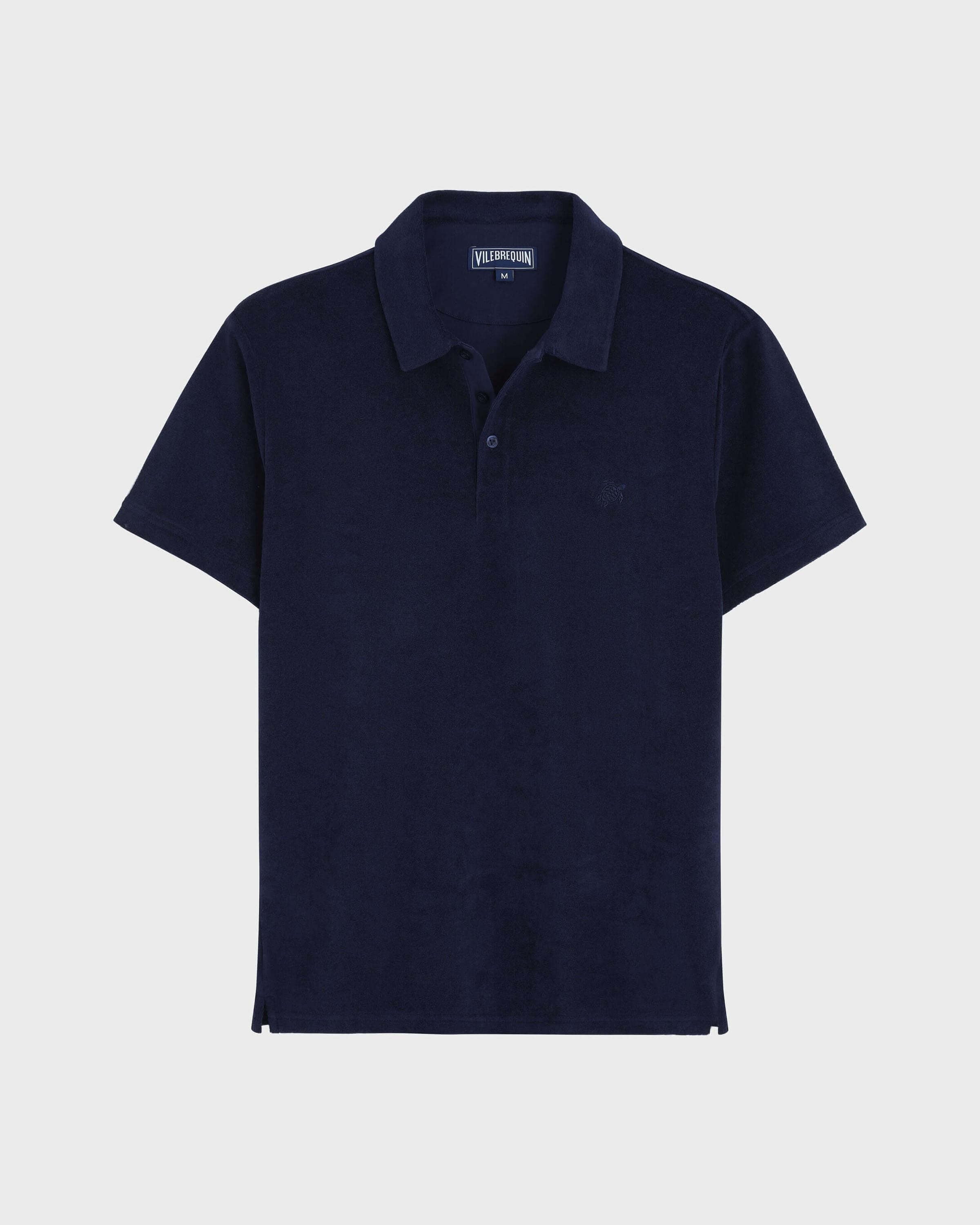 Terry Polo Solid - Blue Navy Website | PHEC3Q00 / Vilebrequin Online
