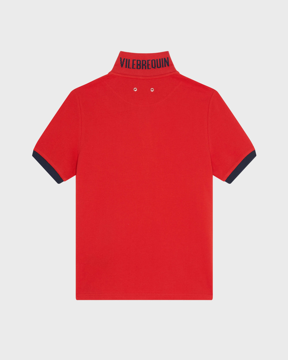 Cotton Pique Polo Shirt Solid - Red Dalia / Vilebrequin Outlet