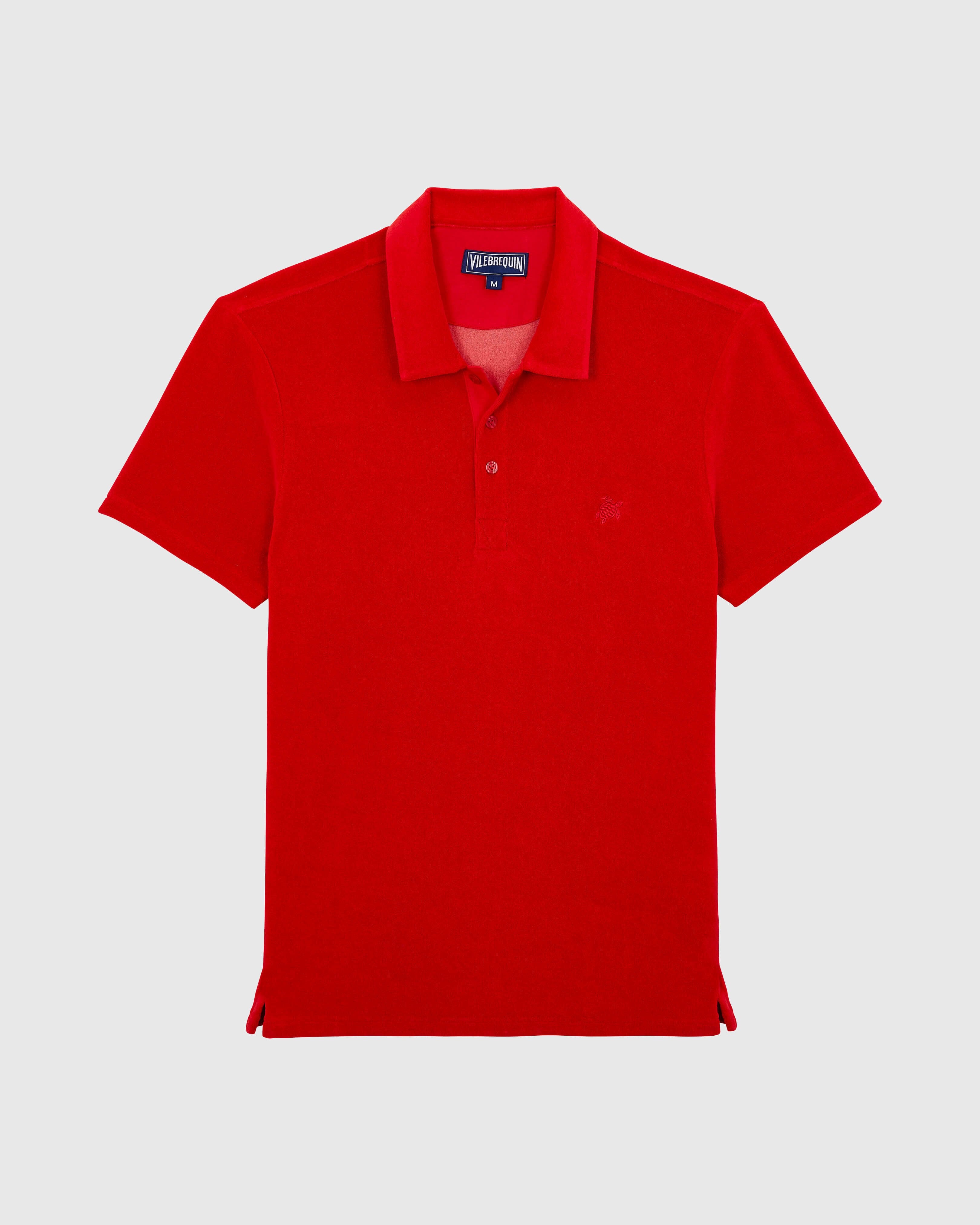 Terry Polo Shirt Solid - Red Lipstick / Vilebrequin US
