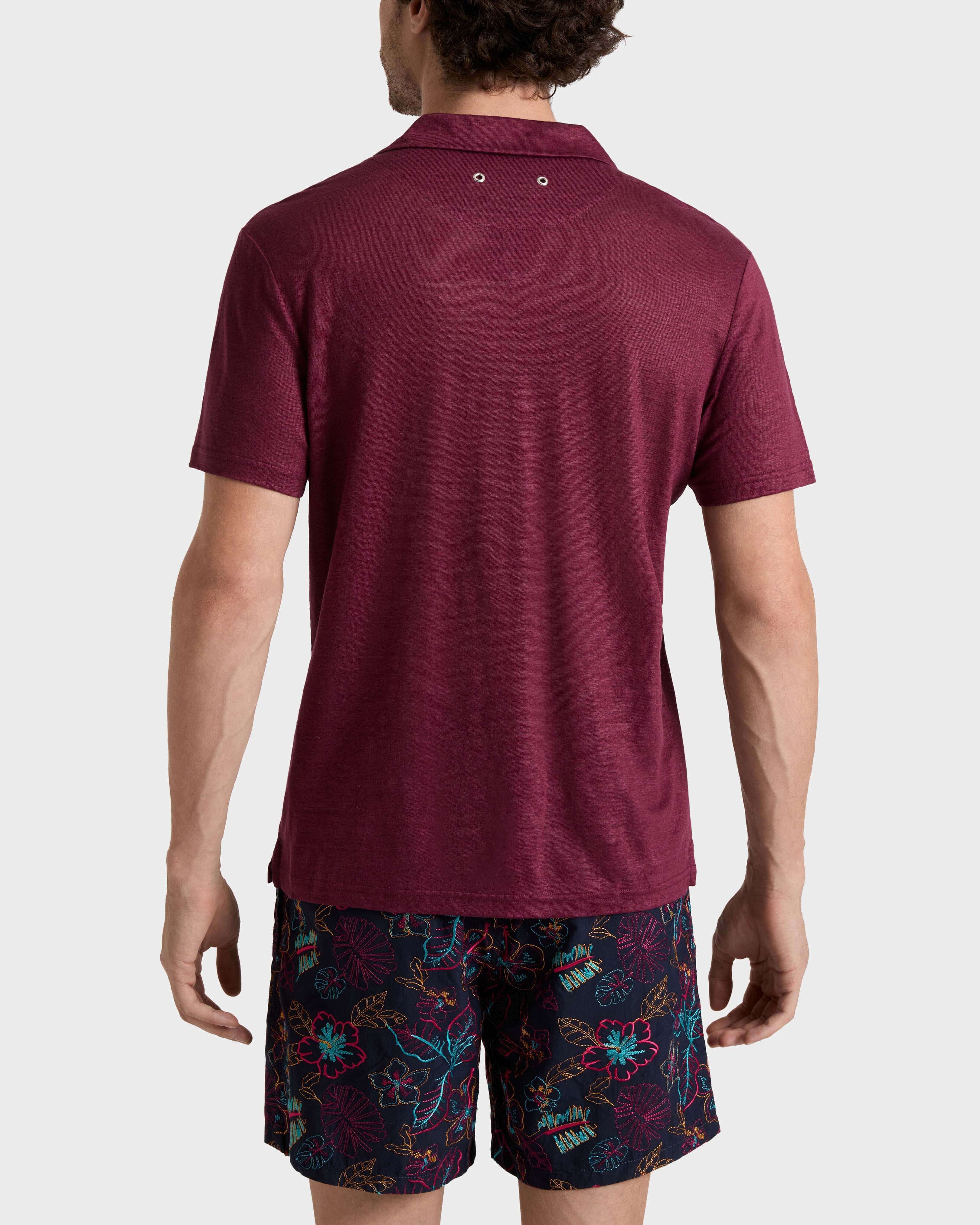 Linen Jersey Polo Shirt Solid | Site Vilebrequin | PYRE9O00 / Vilebrequin New
