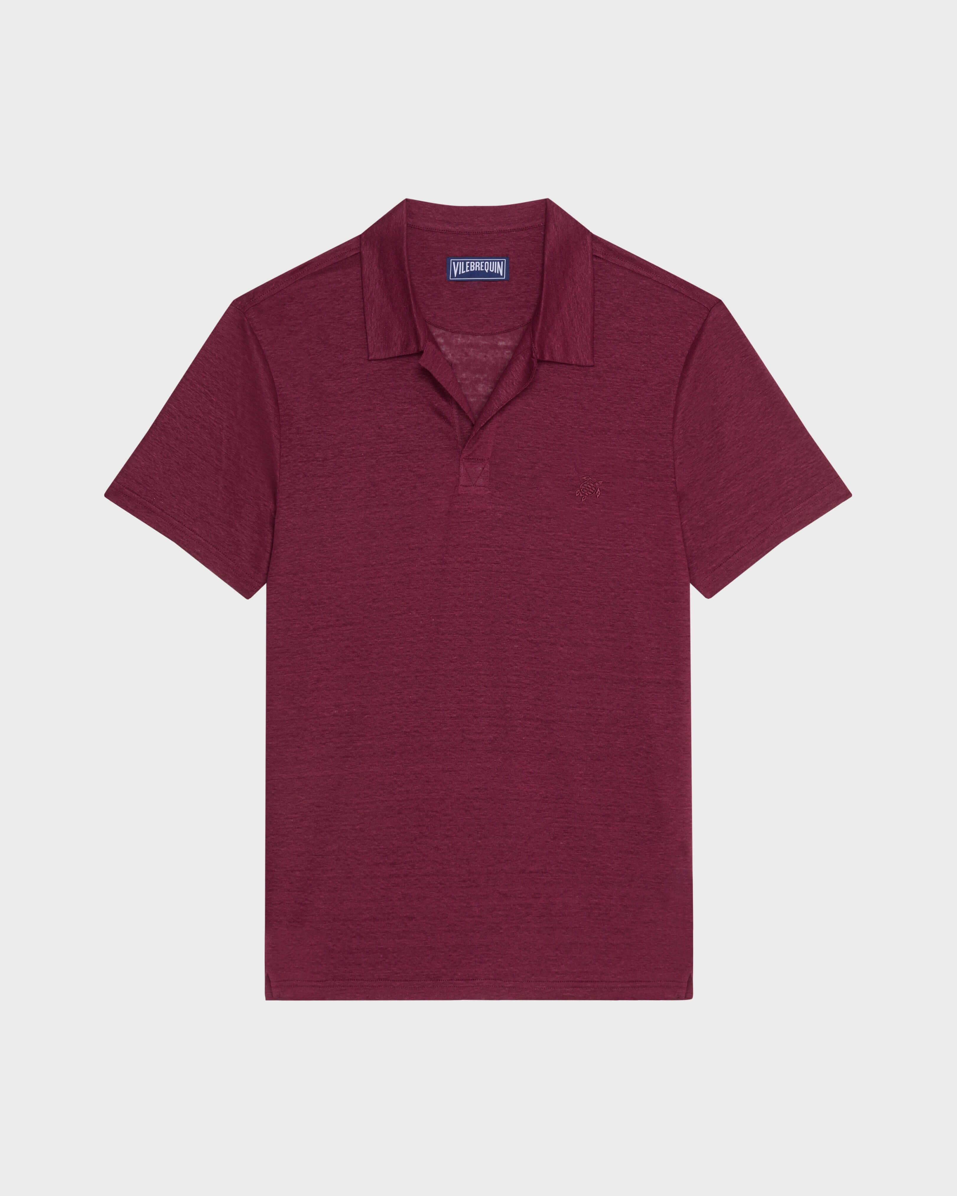 Linen Jersey Polo Shirt Solid | Site Vilebrequin | PYRE9O00 / Vilebrequin New