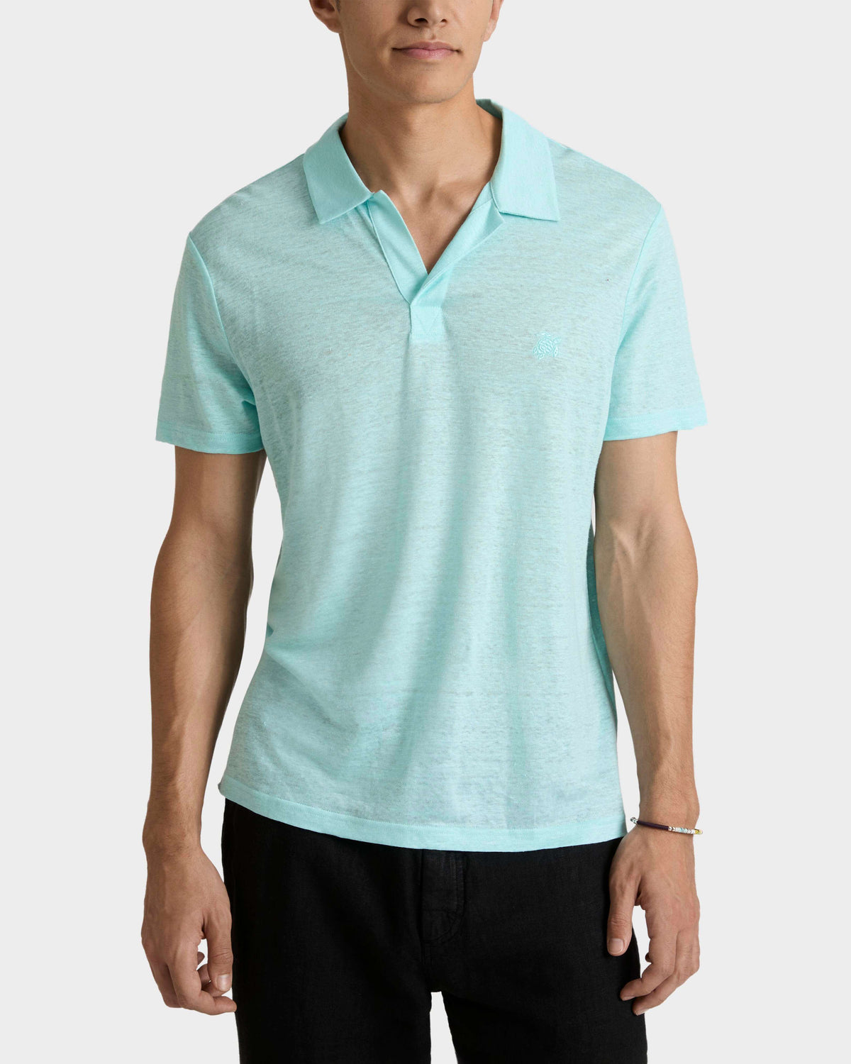 Linen Jersey Polo Shirt Solid | Site Vilebrequin | PYRE9O00 / Vilebrequin For sale