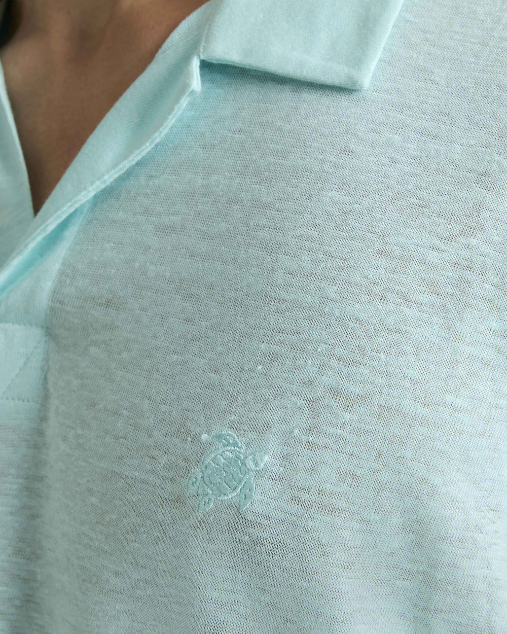 Linen Jersey Polo Shirt Solid | Site Vilebrequin | PYRE9O00 / Vilebrequin For sale