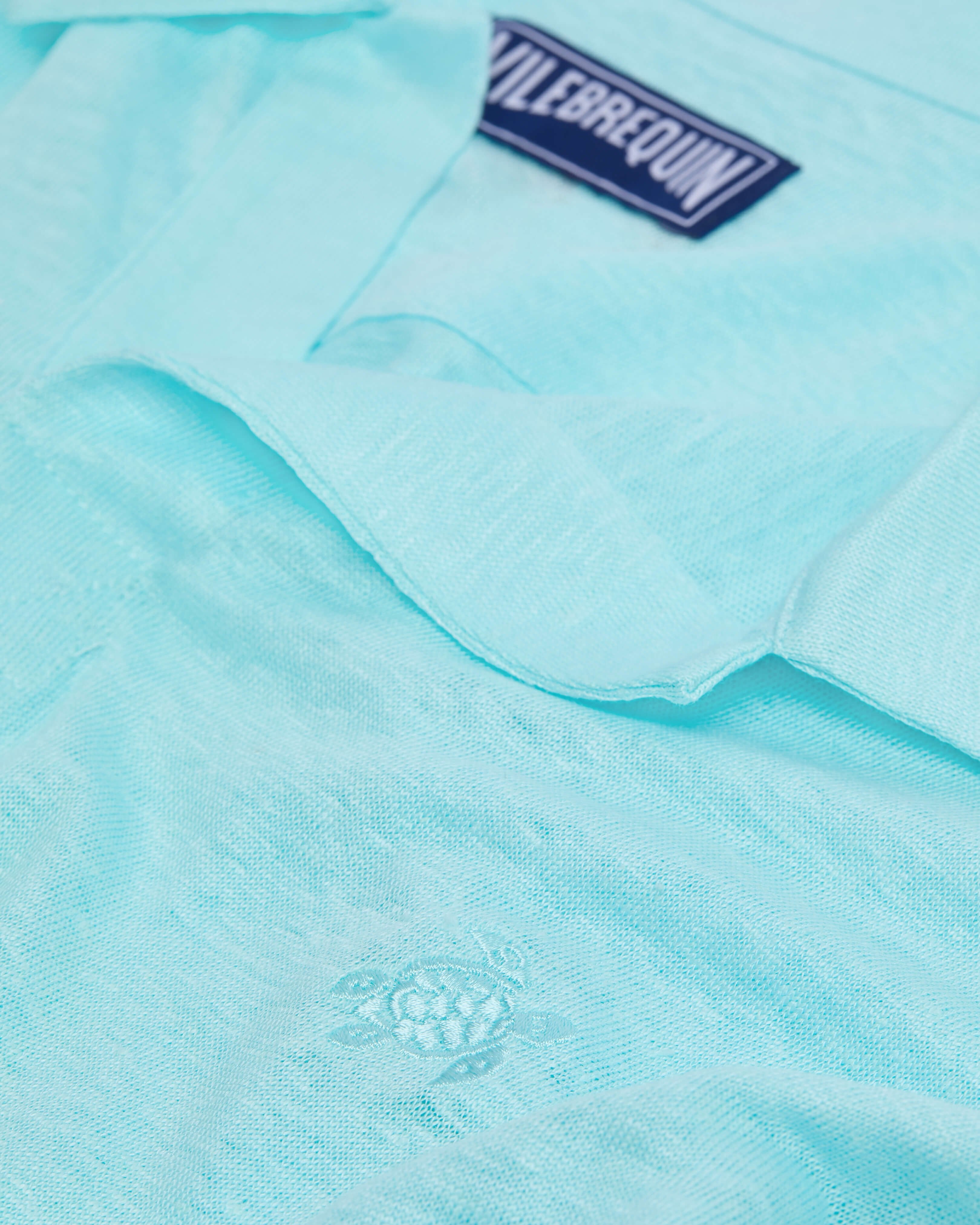 Linen Jersey Polo Shirt Solid | Site Vilebrequin | PYRE9O00 / Vilebrequin For sale