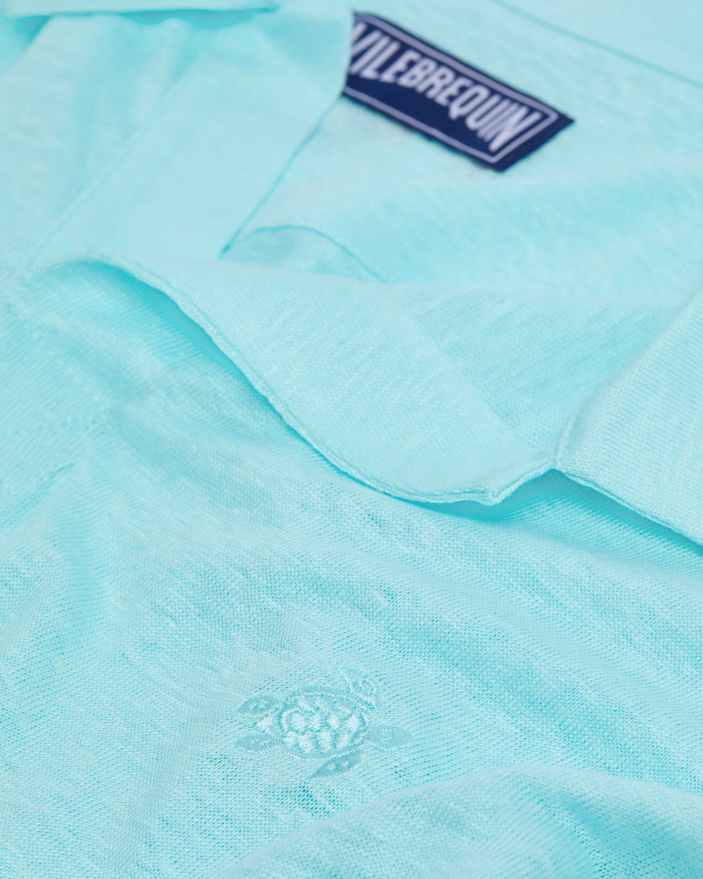 Linen Jersey Polo Shirt Solid | Site Vilebrequin | PYRE9O00 / Vilebrequin For sale