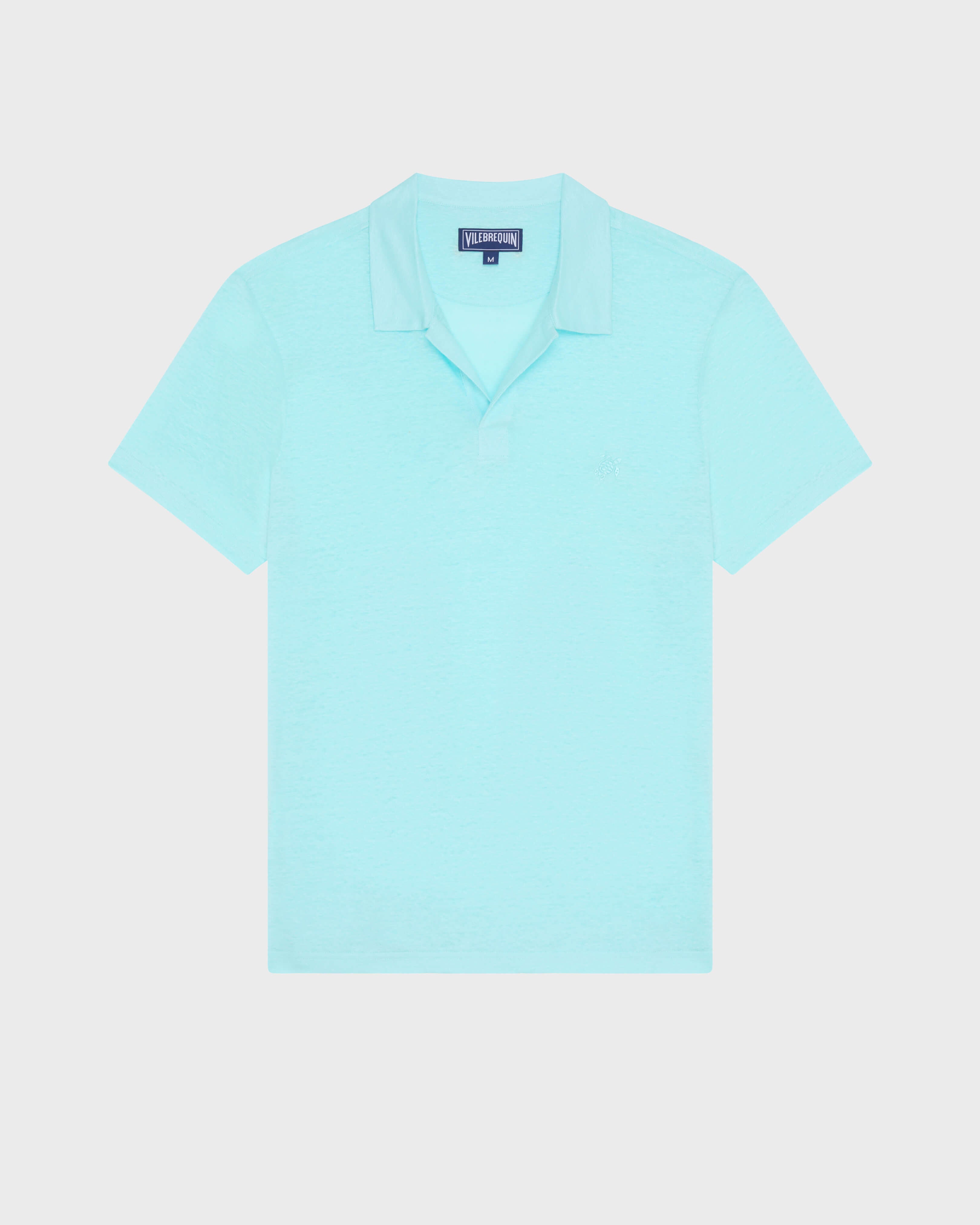 Linen Jersey Polo Shirt Solid | Site Vilebrequin | PYRE9O00 / Vilebrequin For sale