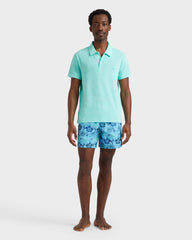 Terry Polo Shirt Solid - Green Caribbean / Vilebrequin Discount