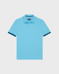 Cotton Pique Polo Shirt Solid - Blue topaz / Vilebrequin Outlet