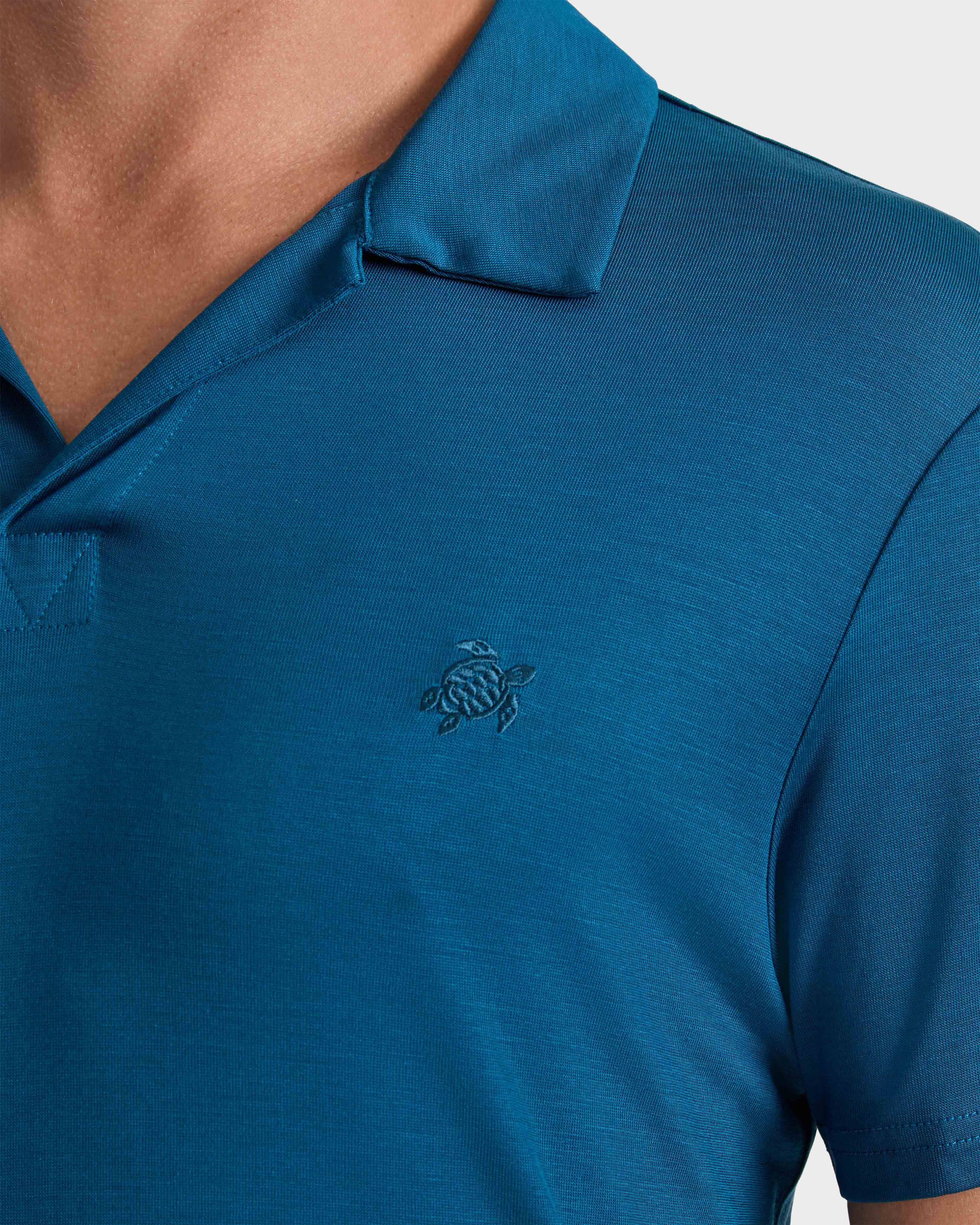 Tencel Polo Shirt Solid | Site Vilebrequin | PRLH9R02 / Vilebrequin US