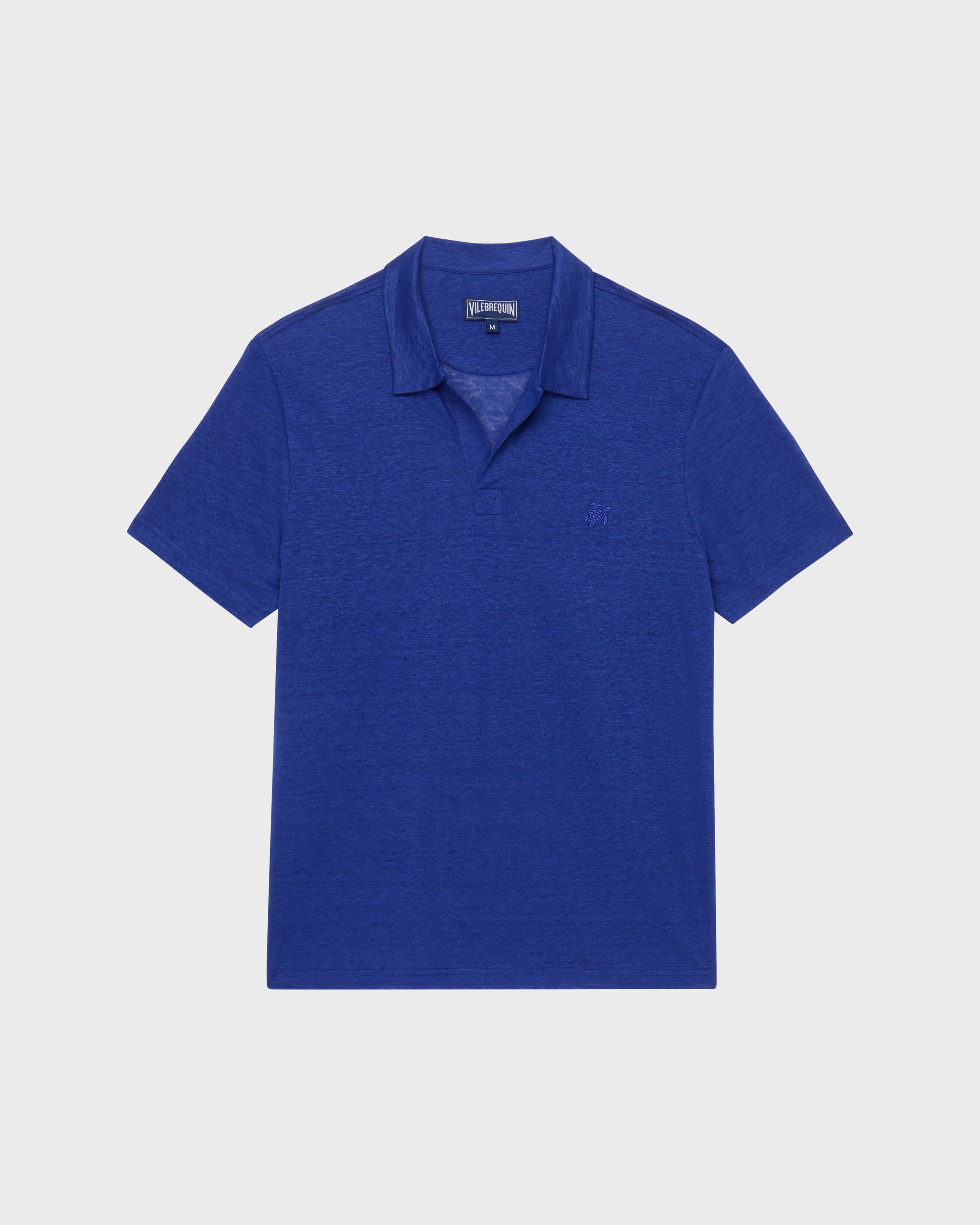 Linen Jersey Polo Shirt Solid | Site Vilebrequin | PYRE9O00 / Vilebrequin New
