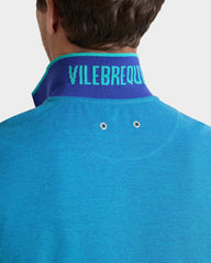 Cotton Polo Shirt Solid - Blue Marrakech / Vilebrequin Online