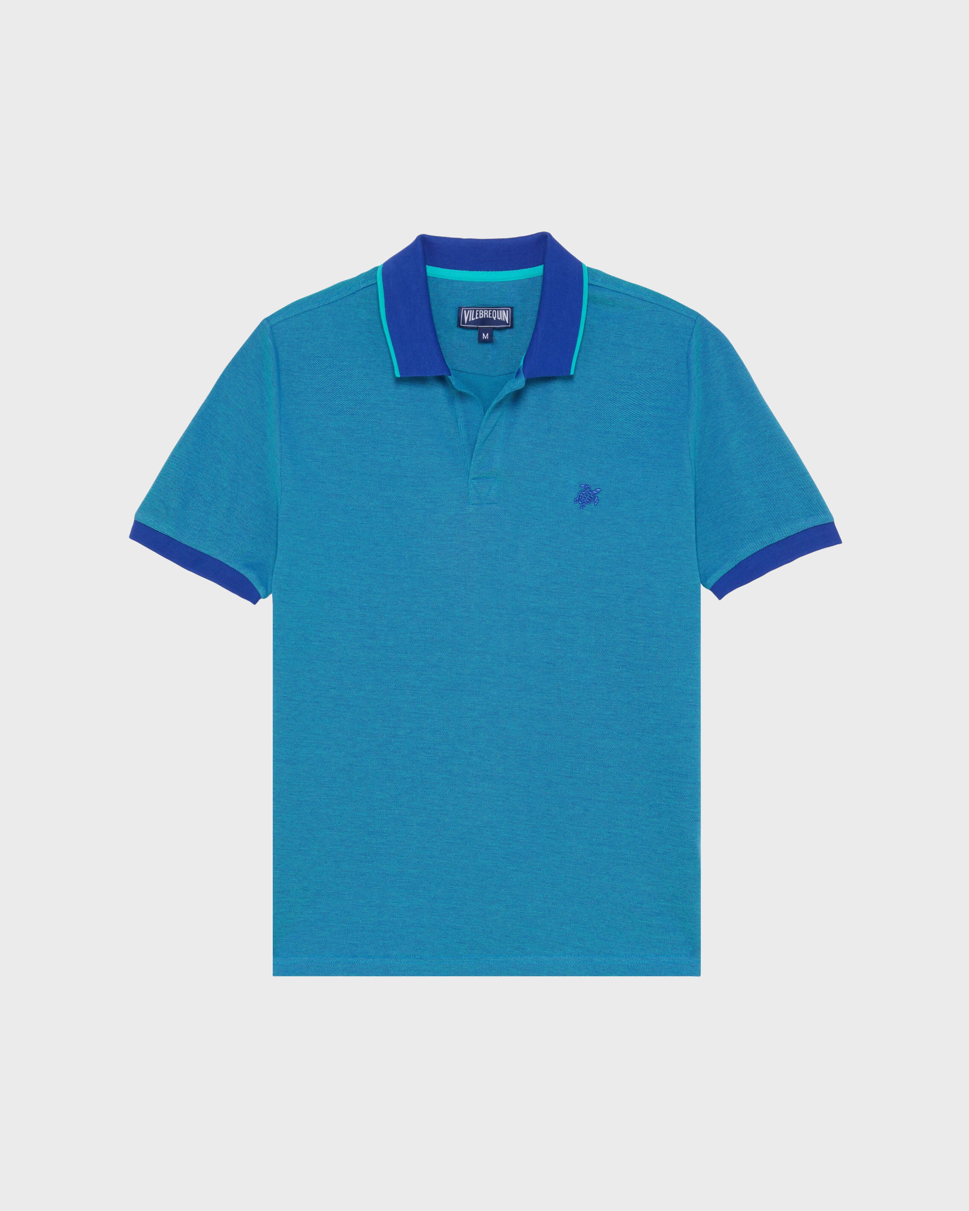 Cotton Polo Shirt Solid - Blue Marrakech / Vilebrequin Online