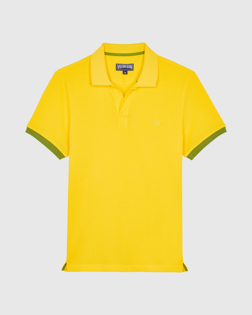 Cotton Pique Polo Shirt Solid - Yellow Sun / Vilebrequin Sale