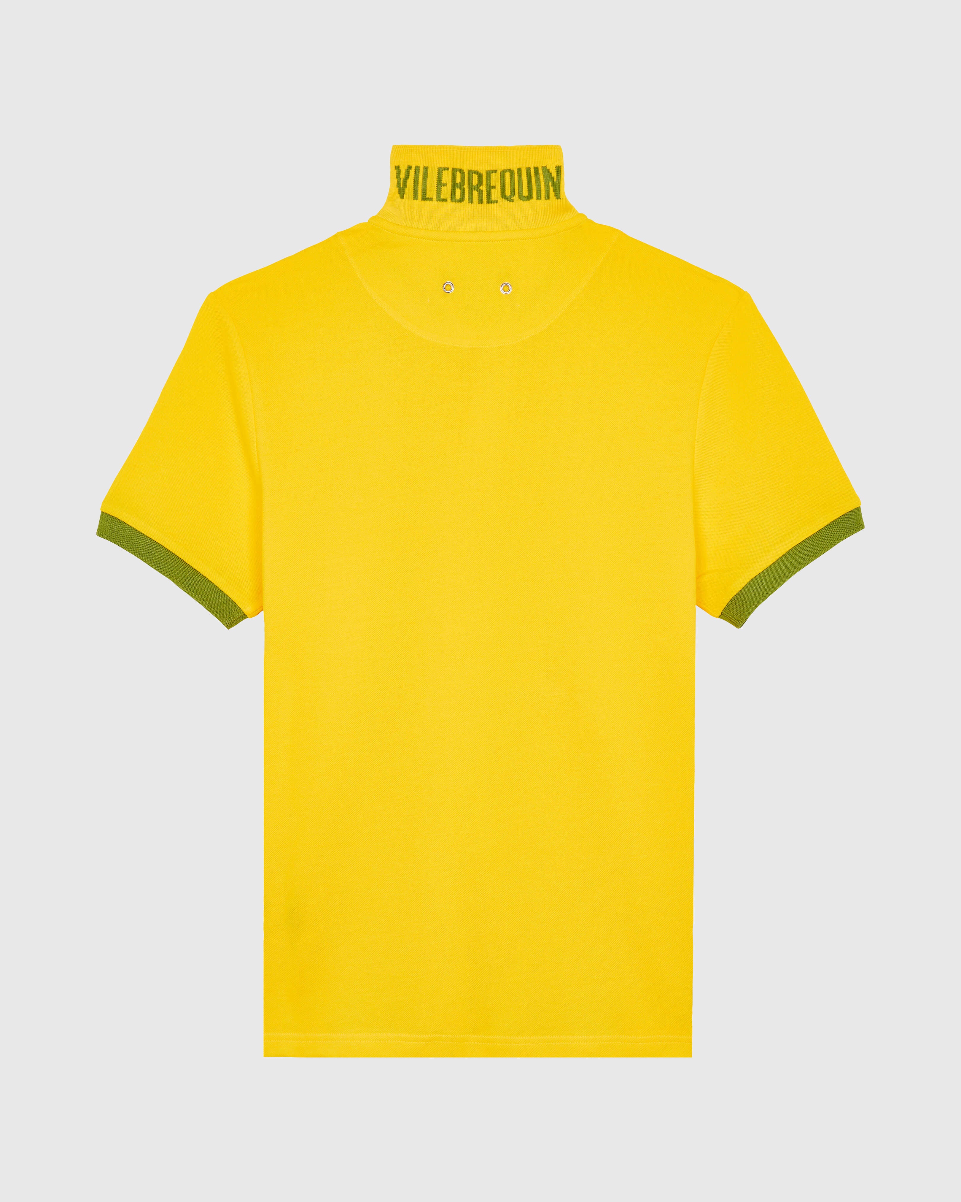 Cotton Pique Polo Shirt Solid - Yellow Sun / Vilebrequin Sale