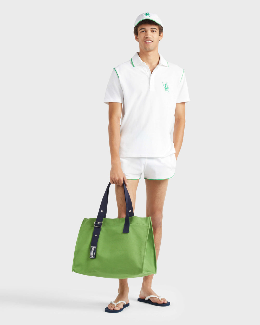 Pique Cotton Polo VBQ Line - White / Vilebrequin For sale