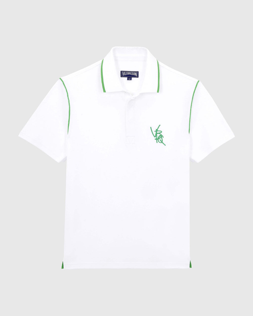 Pique Cotton Polo VBQ Line - White / Vilebrequin For sale