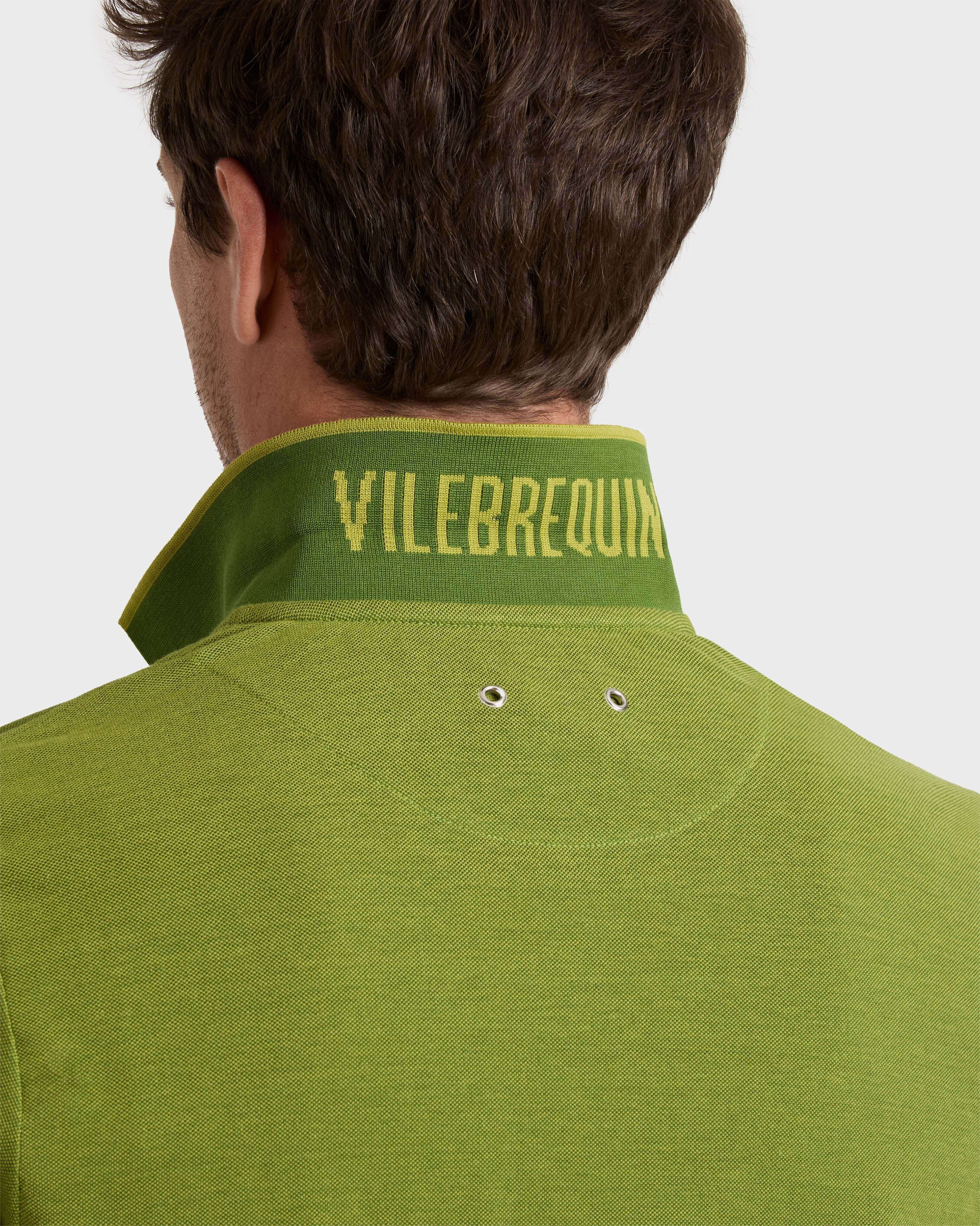 Cotton Polo Shirt Solid - Green Militaire / Vilebrequin Outlet
