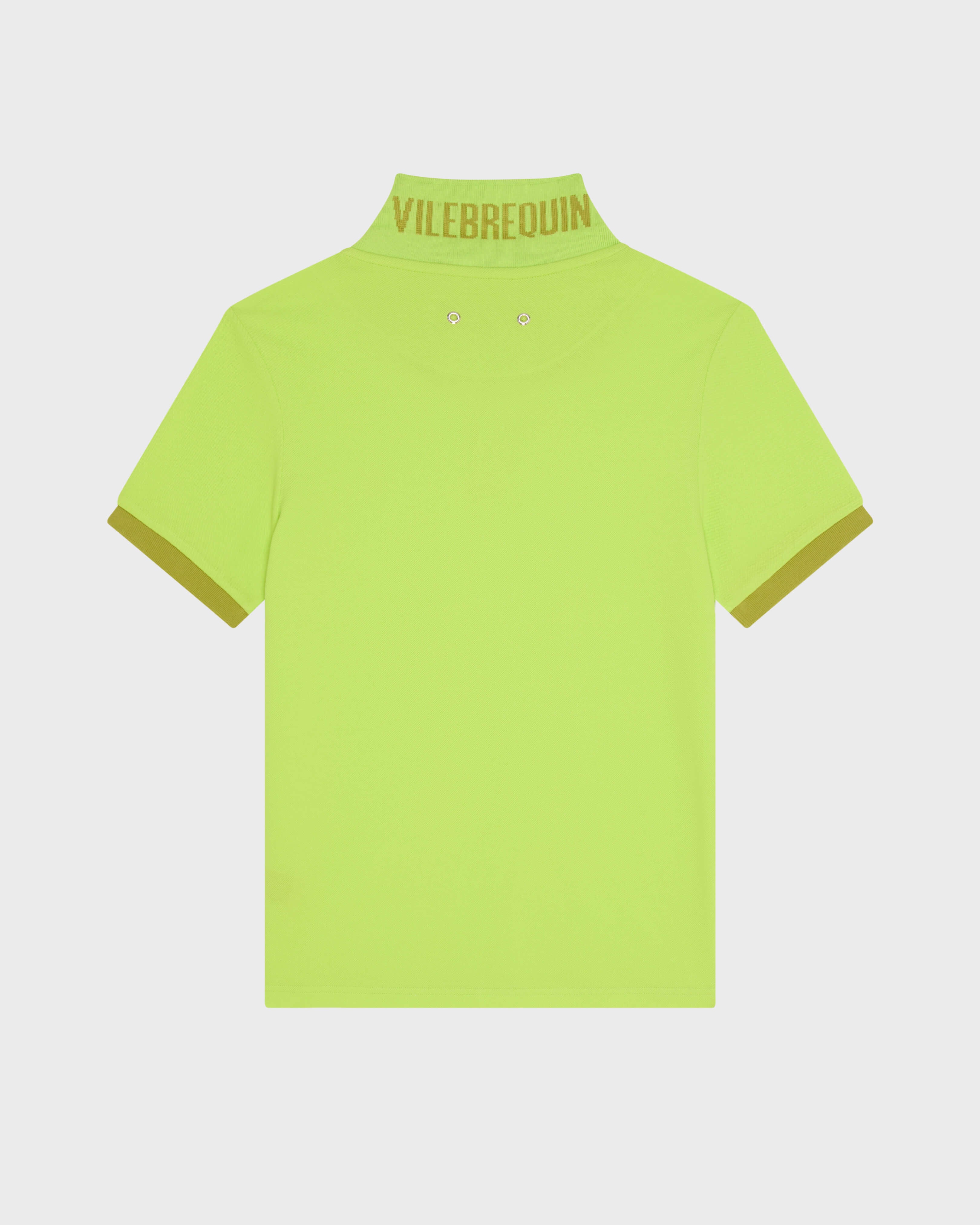 Cotton Pique Polo Shirt Solid - Green Acide / Vilebrequin US