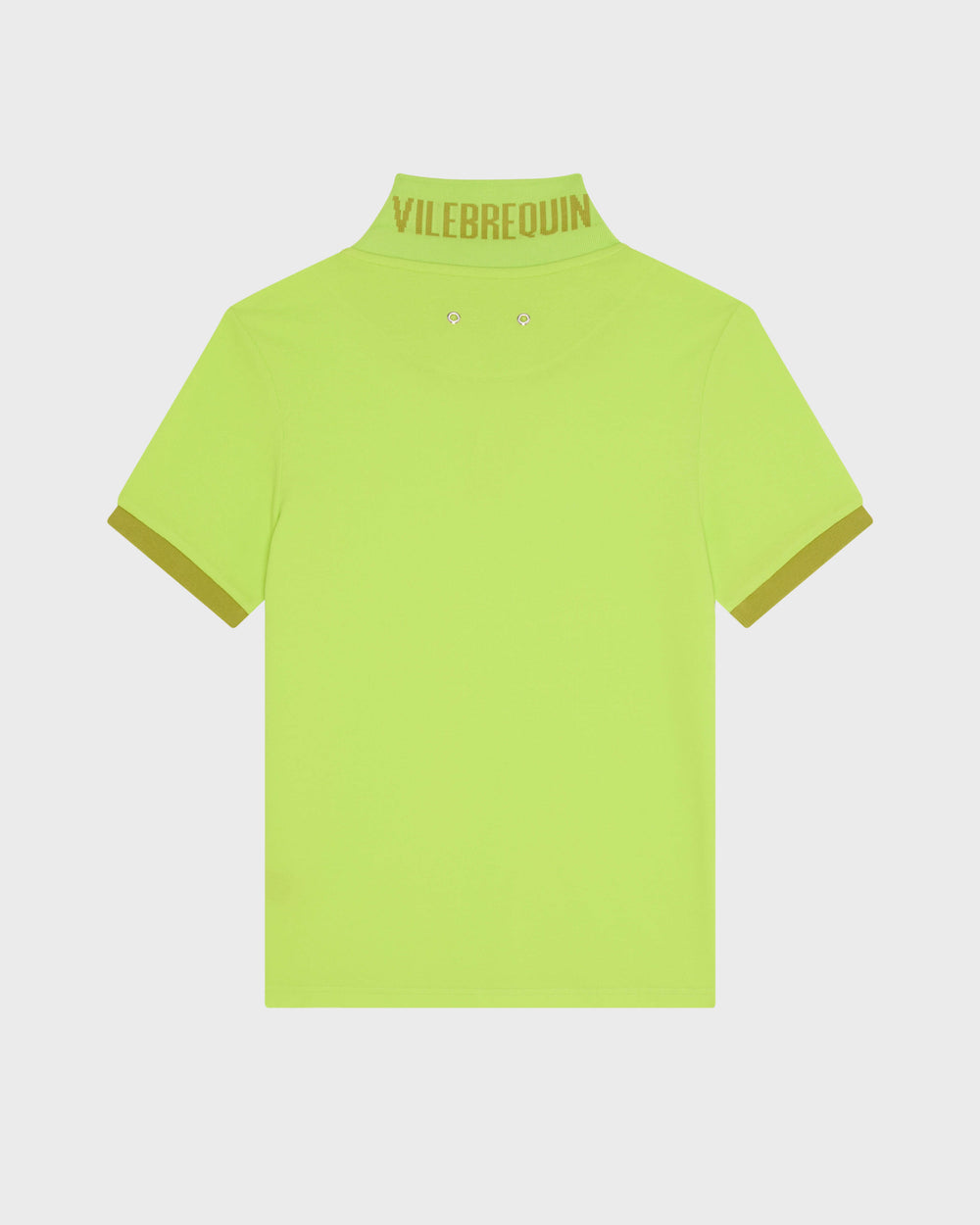 Cotton Pique Polo Shirt Solid - Green Acide / Vilebrequin US