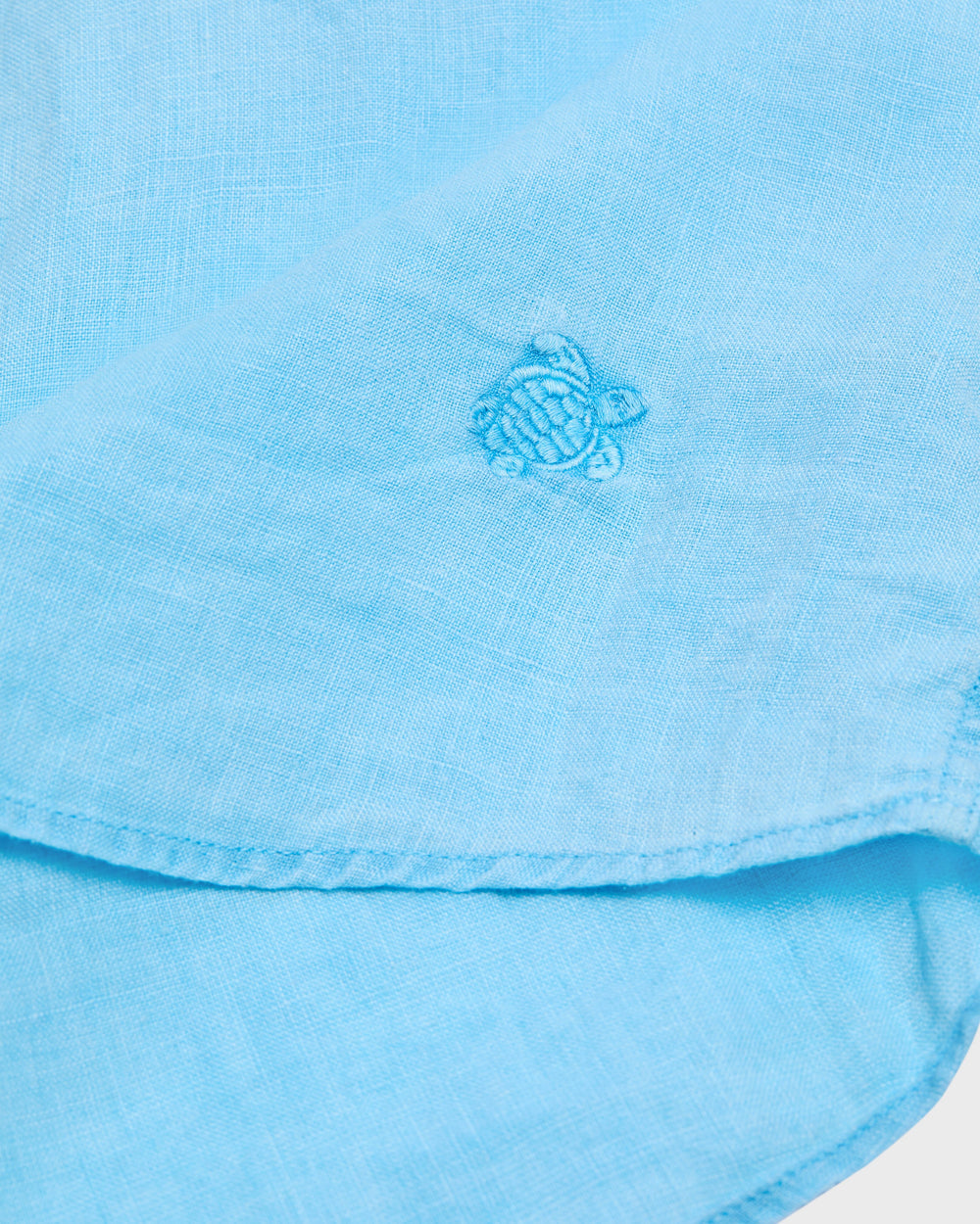 Mineral Dye Linen Bowling Shirt - Blue Larimar / Vilebrequin Online
