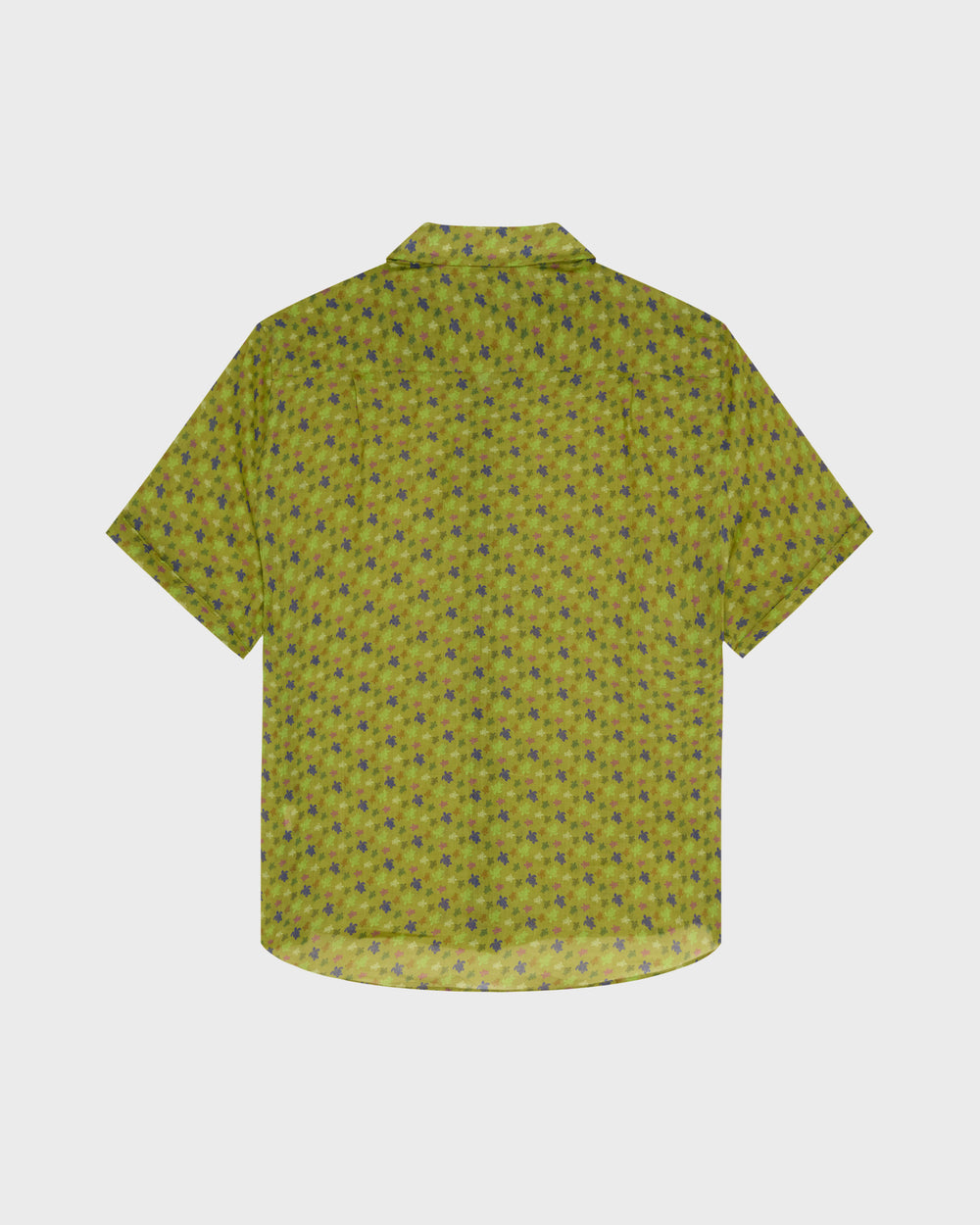 Ramie Bowling Shirt Micro Ronde des Tortues - Green Wormwood / Vilebrequin Sale