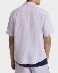 Mineral Dye Linen Bowling Shirt - Purple Kunzite / Vilebrequin Discount